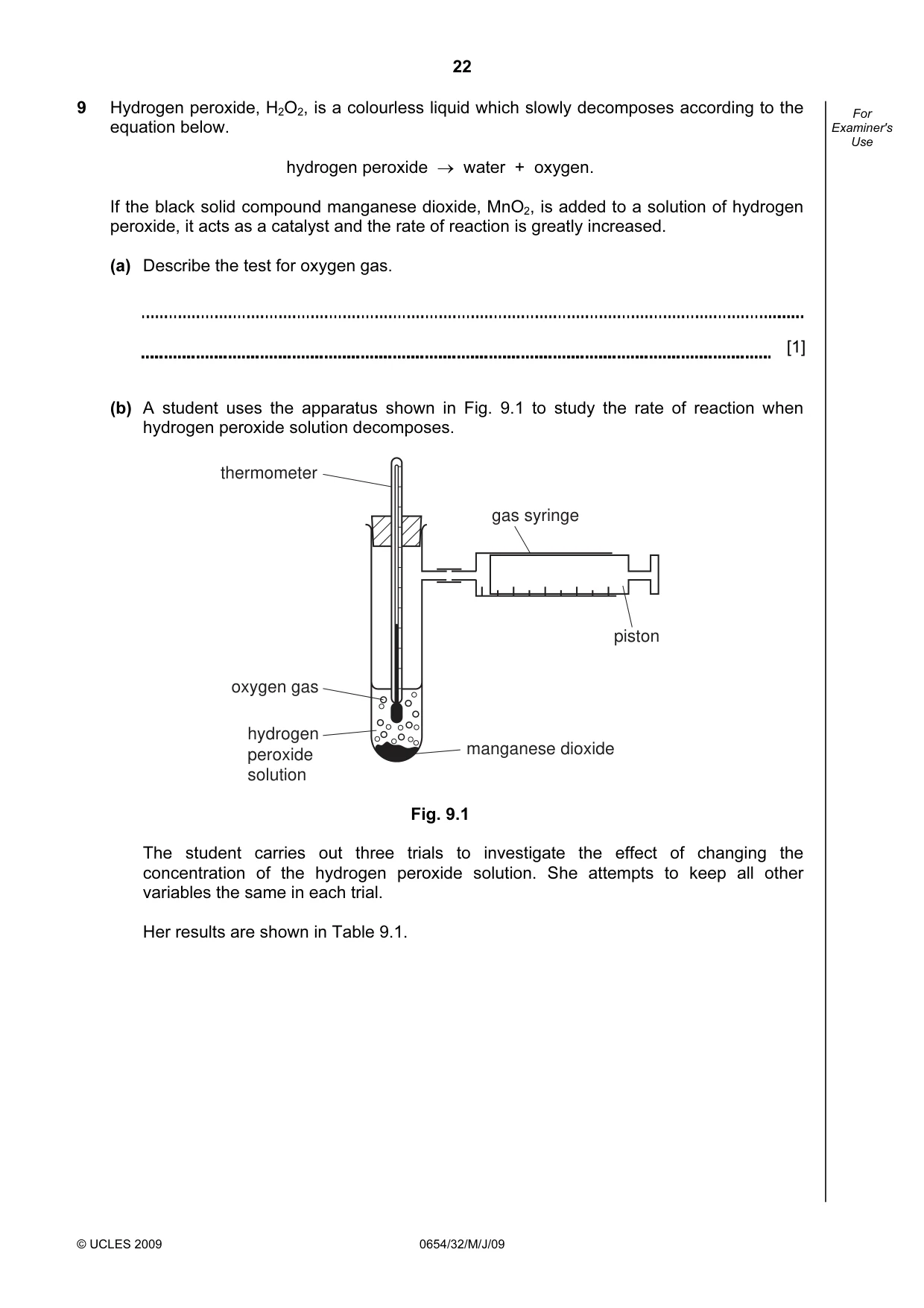 Cambridge IGCSE Sciences - Co-ordinated (Double) 0654 2009 May/June Paper 3 · Variant 1 question paper, page 51 of 57