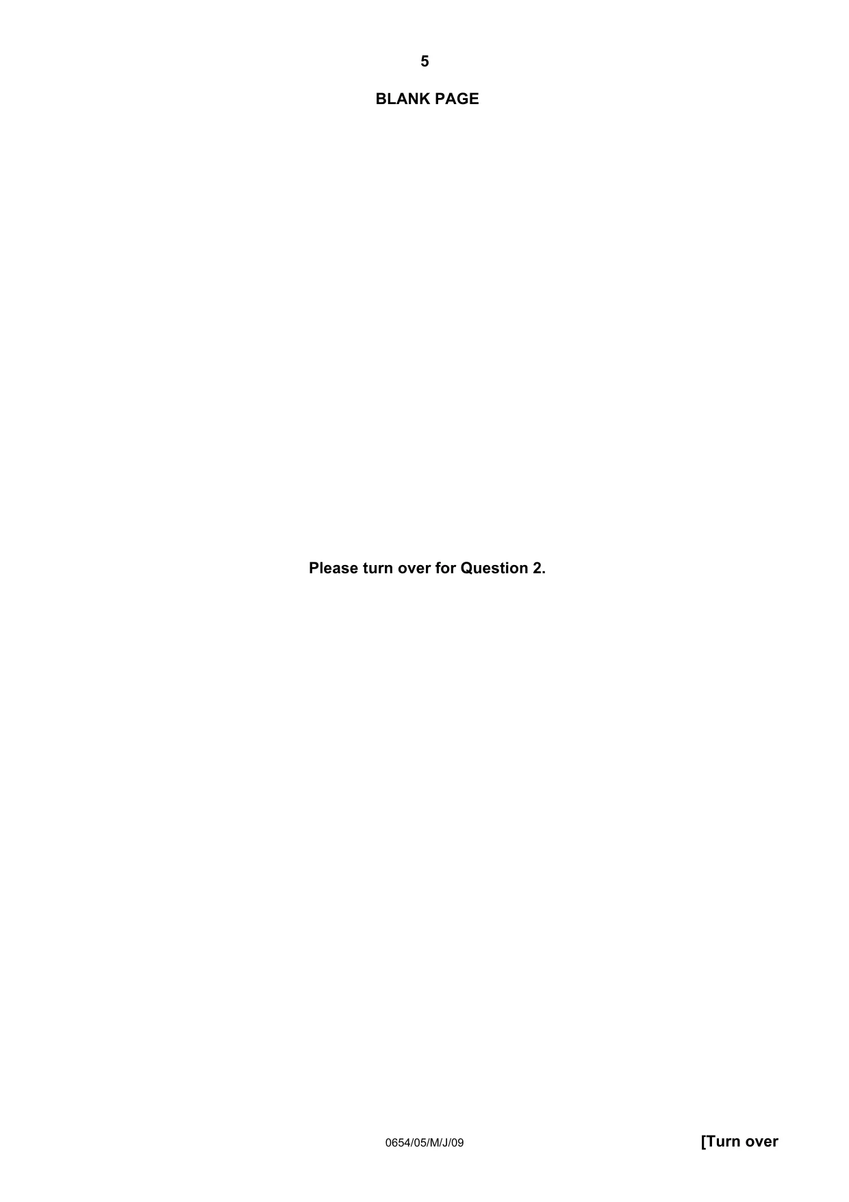 Cambridge IGCSE Sciences - Co-ordinated (Double) 0654 2009 May/June Paper 5 · Variant 1 question paper, page 5 of 12