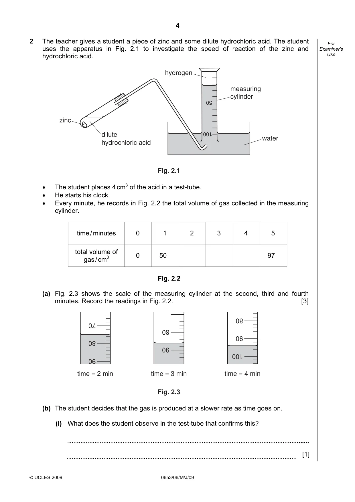 Cambridge IGCSE Sciences - Co-ordinated (Double) 0654 2009 May/June Paper 6 · Variant 1 question paper, page 4 of 20