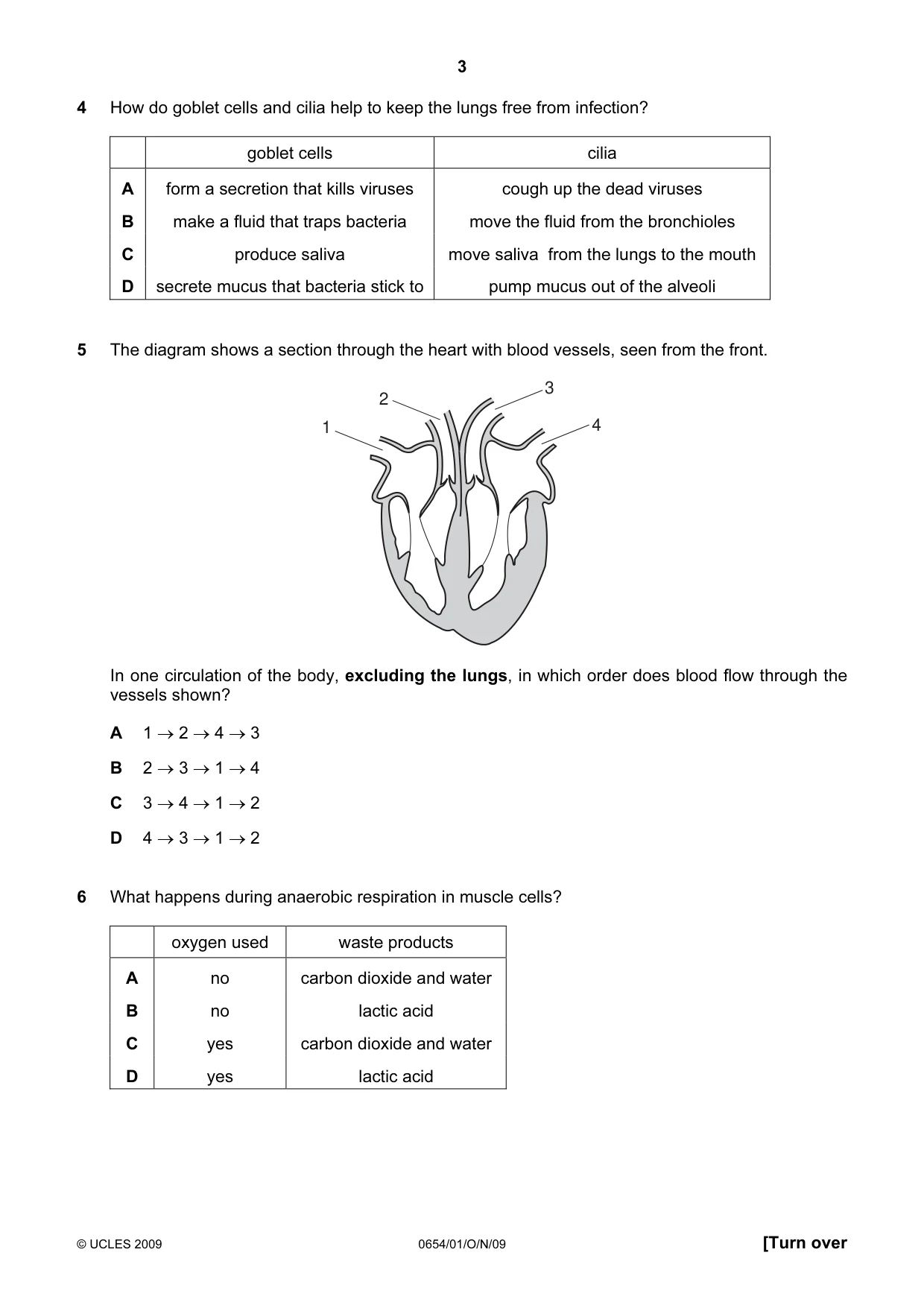 Cambridge IGCSE Sciences - Co-ordinated (Double) 0654 2009 Oct/Nov Paper 1 · Variant 1 question paper, page 3 of 20