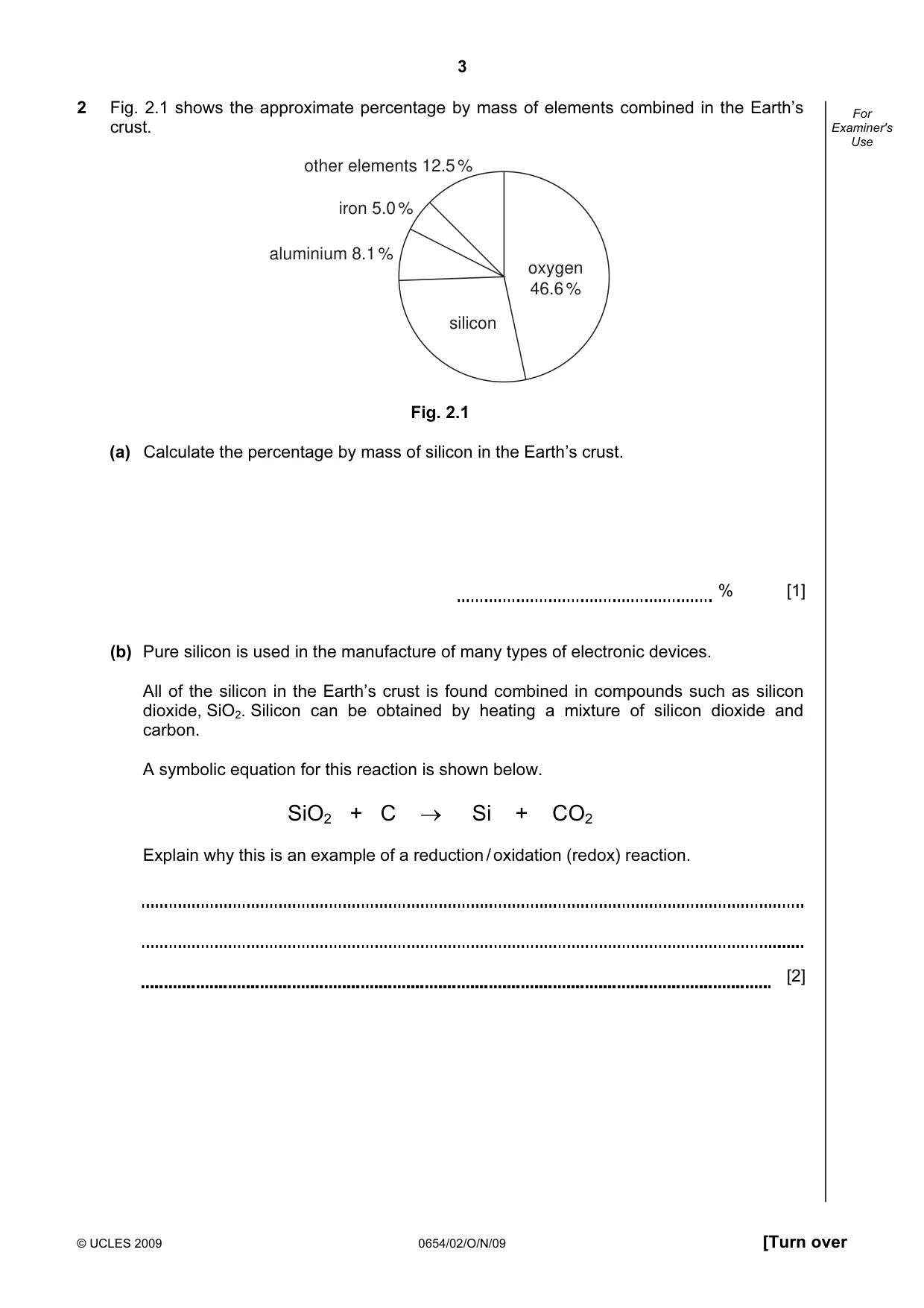 Cambridge IGCSE Sciences - Co-ordinated (Double) 0654 2009 Oct/Nov Paper 2 · Variant 1 question paper, page 3 of 24