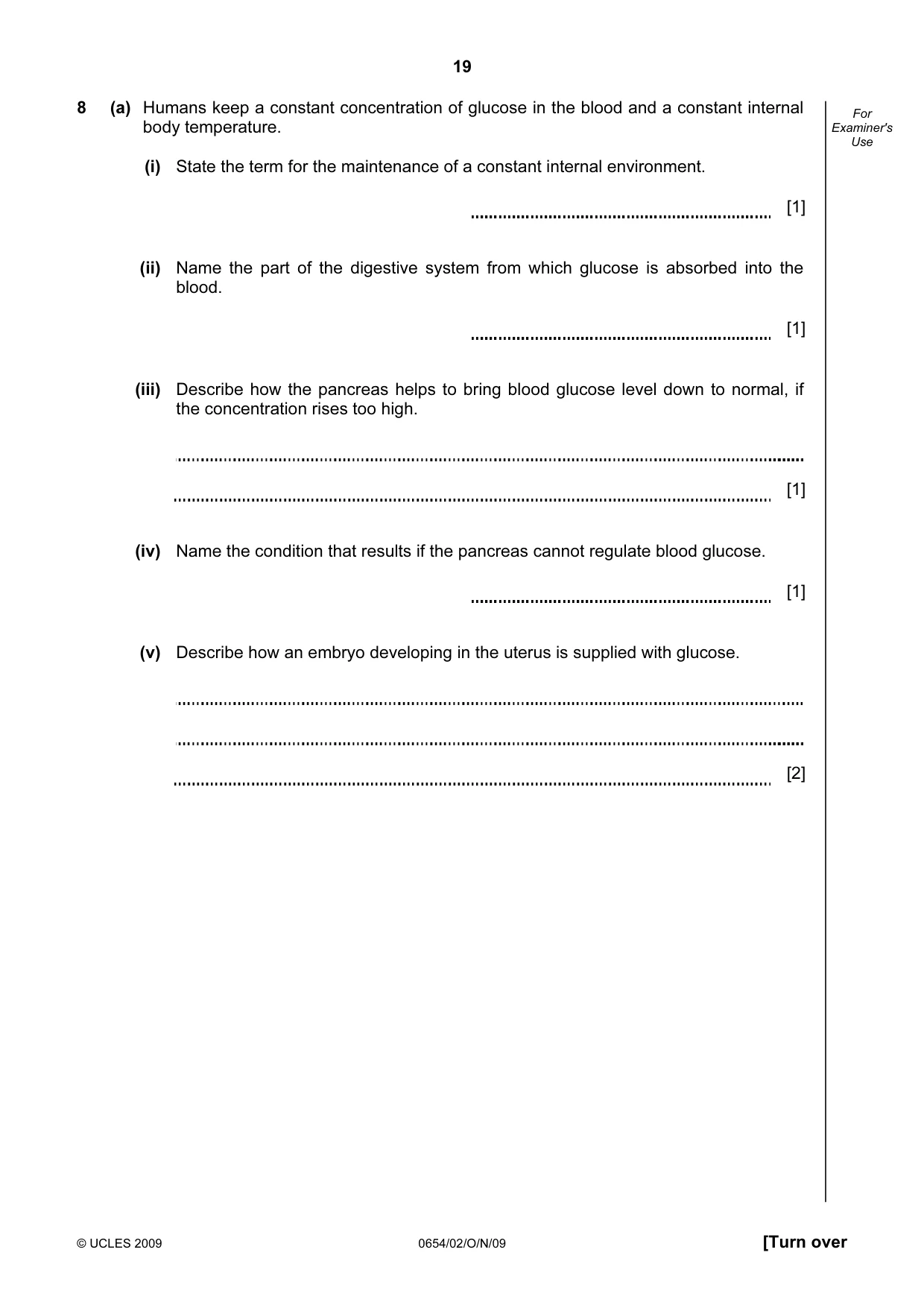 Cambridge IGCSE Sciences - Co-ordinated (Double) 0654 2009 Oct/Nov Paper 2 · Variant 1 question paper, page 19 of 24