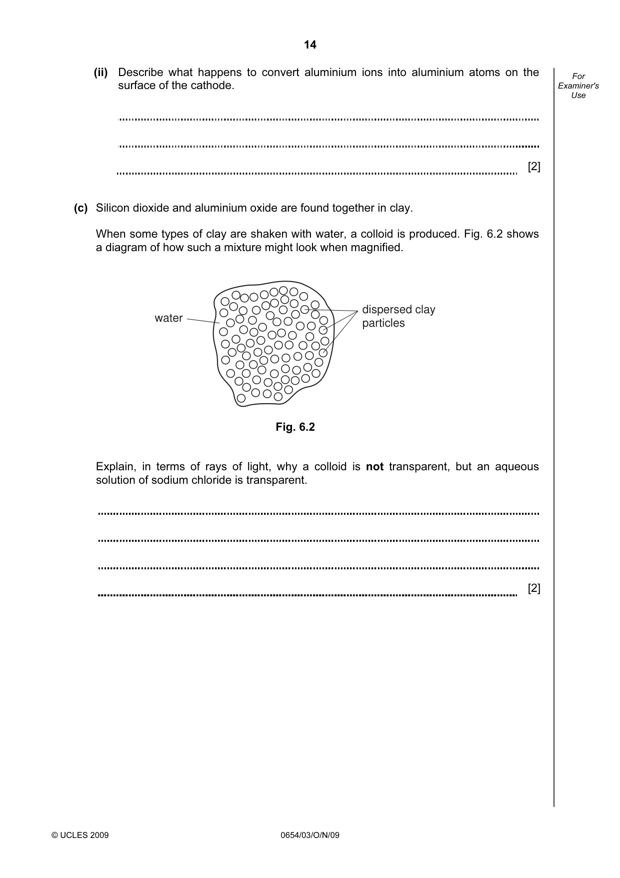 Cambridge IGCSE Sciences - Co-ordinated (Double) 0654 2009 Oct/Nov Paper 3 · Variant 1 question paper, page 14 of 24