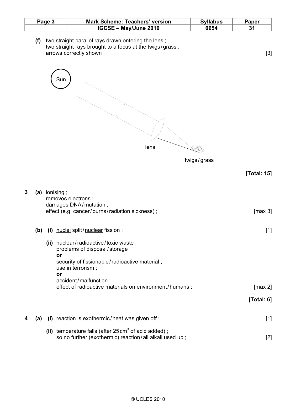 Mark scheme, page 3 of 7