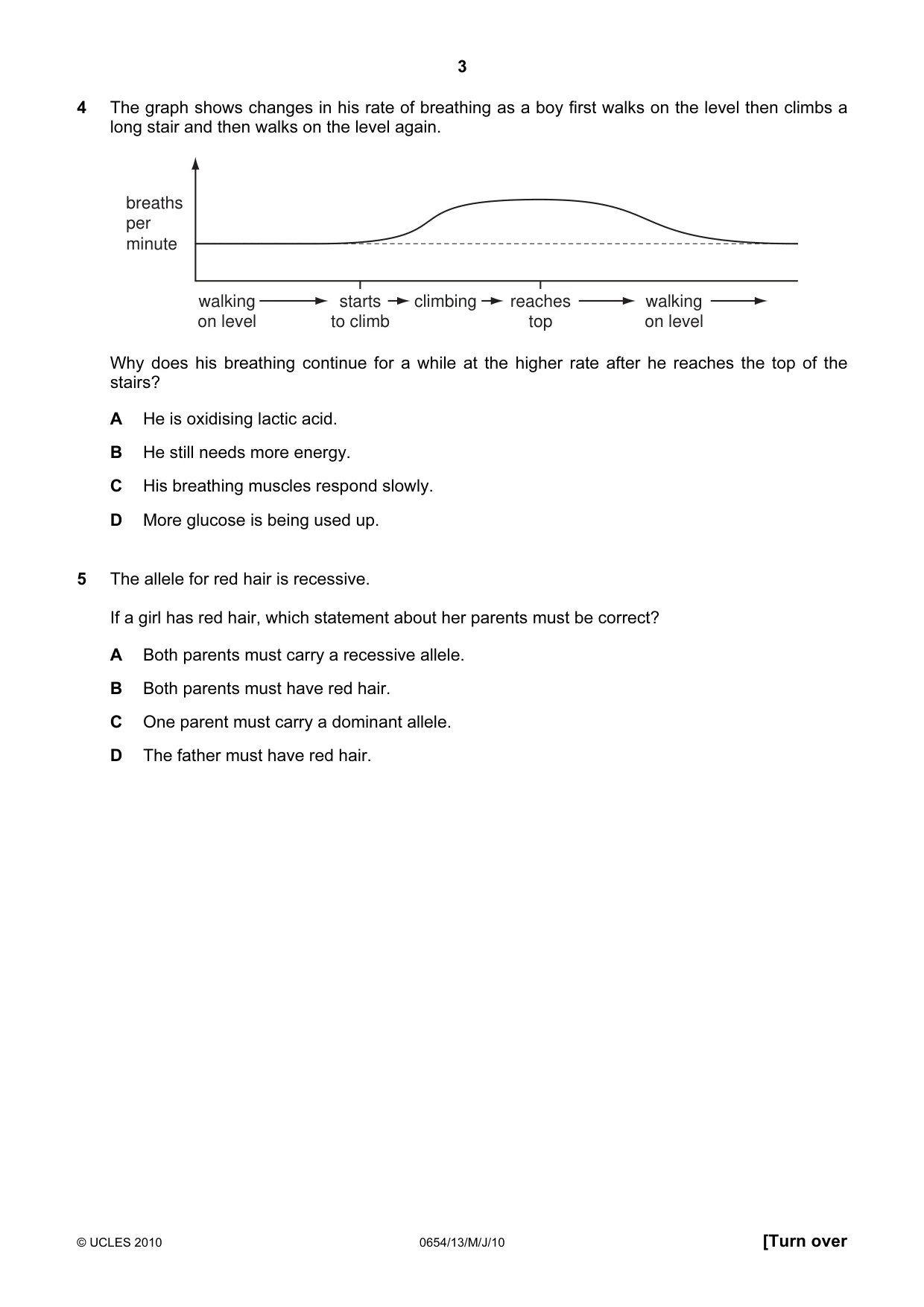 Cambridge IGCSE Sciences - Co-ordinated (Double) 0654 2010 May/June Paper 1 · Variant 3 question paper, page 3 of 20
