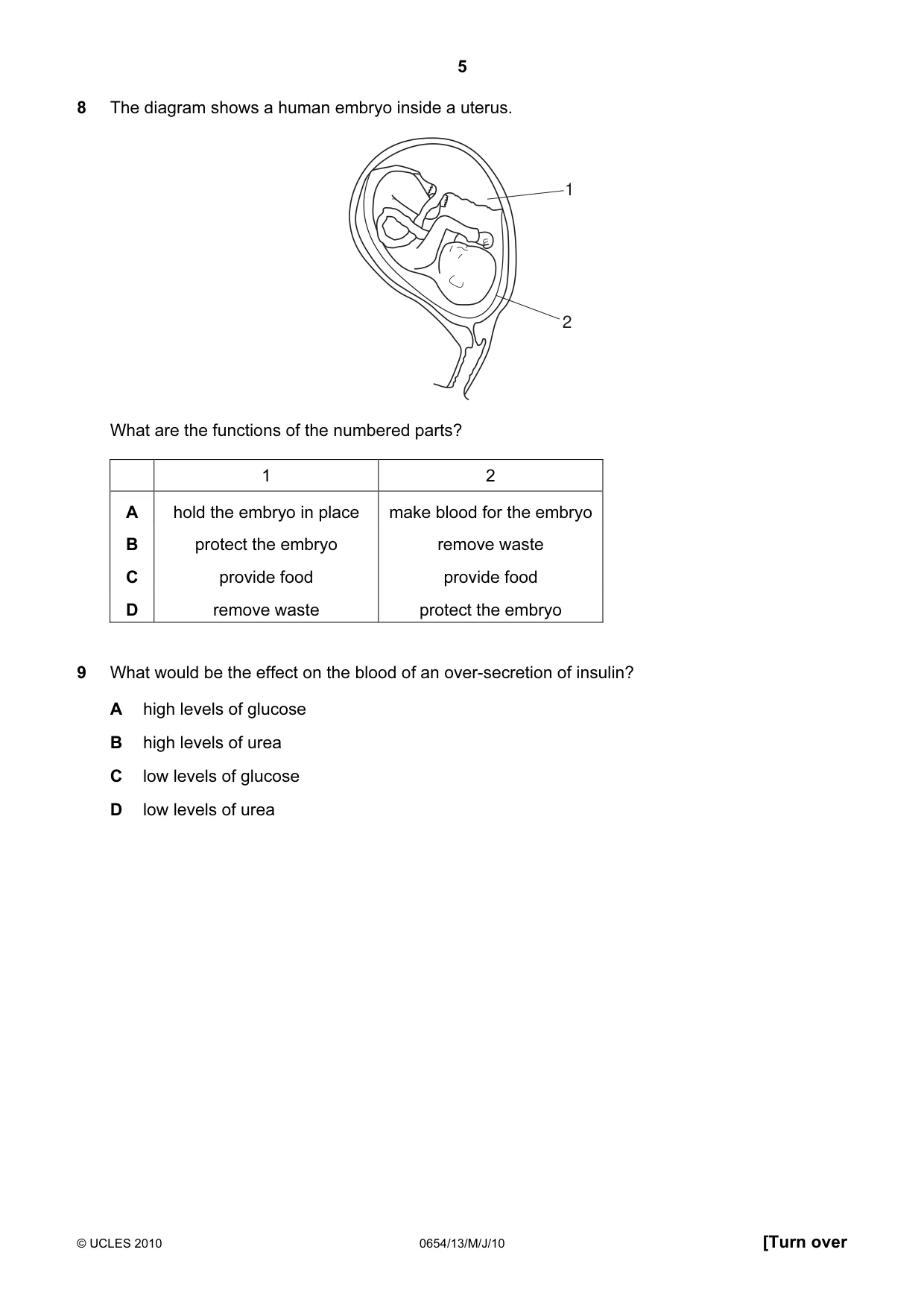 Cambridge IGCSE Sciences - Co-ordinated (Double) 0654 2010 May/June Paper 1 · Variant 3 question paper, page 5 of 20