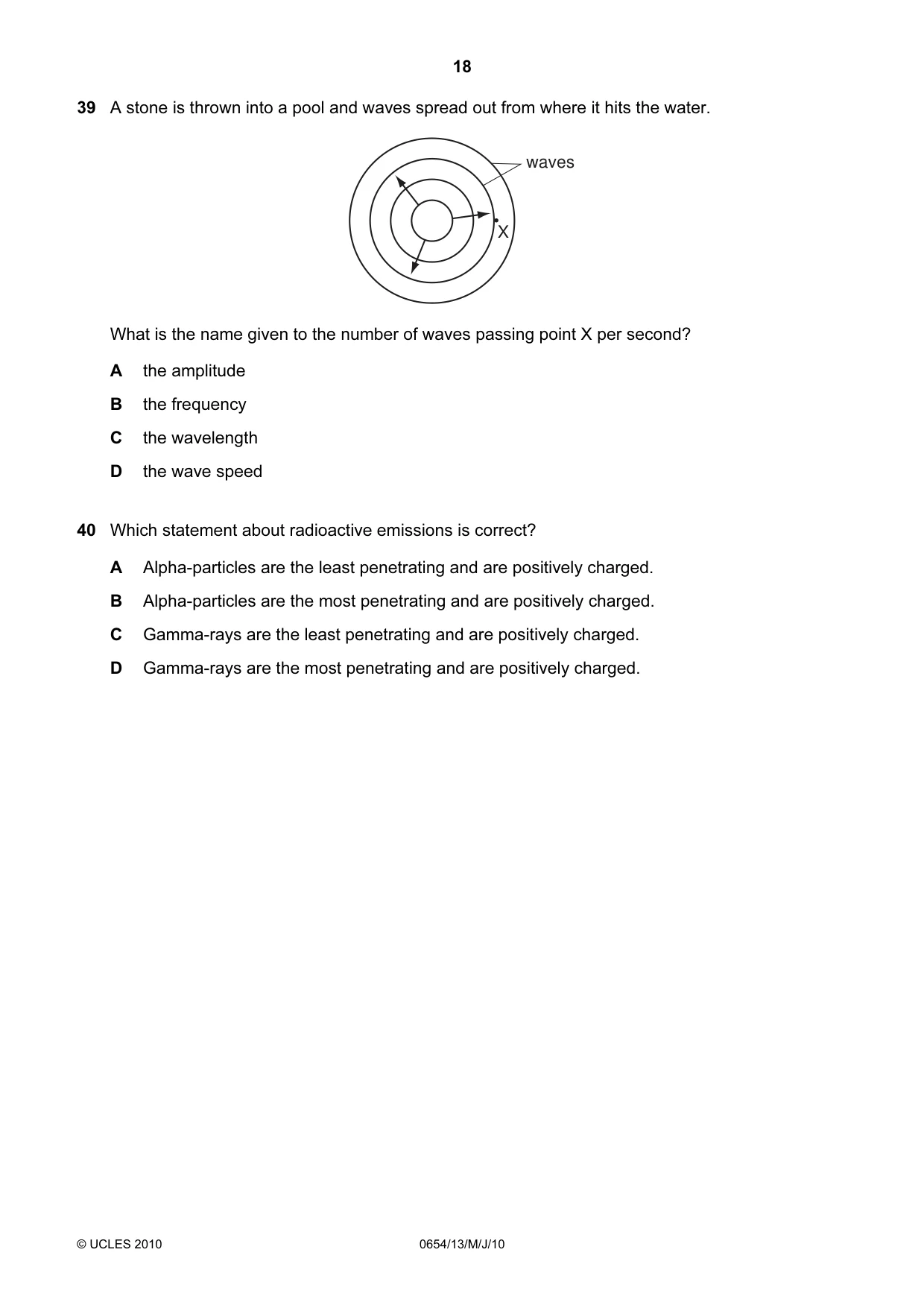 Cambridge IGCSE Sciences - Co-ordinated (Double) 0654 2010 May/June Paper 1 · Variant 3 question paper, page 18 of 20