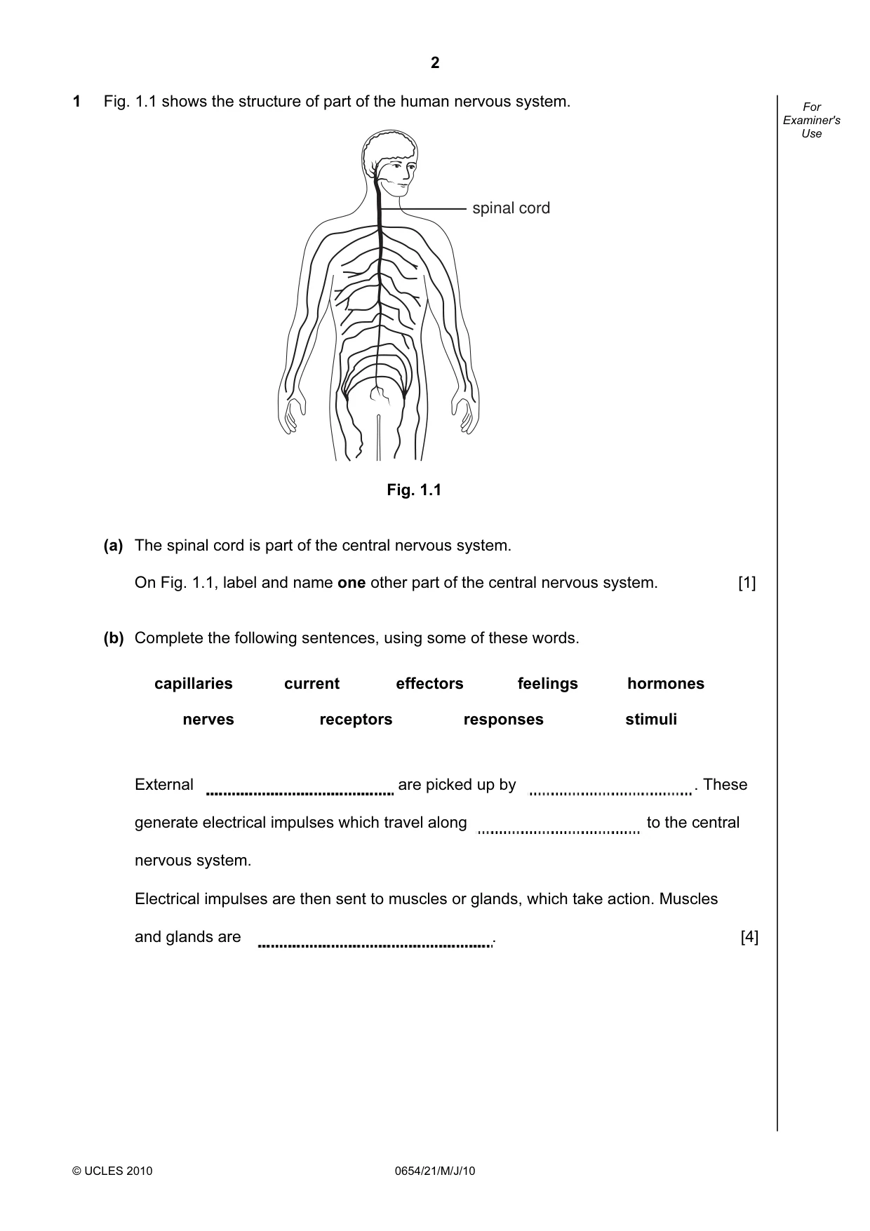 Cambridge IGCSE Sciences - Co-ordinated (Double) 0654 2010 May/June Paper 2 · Variant 1 question paper, page 2 of 24