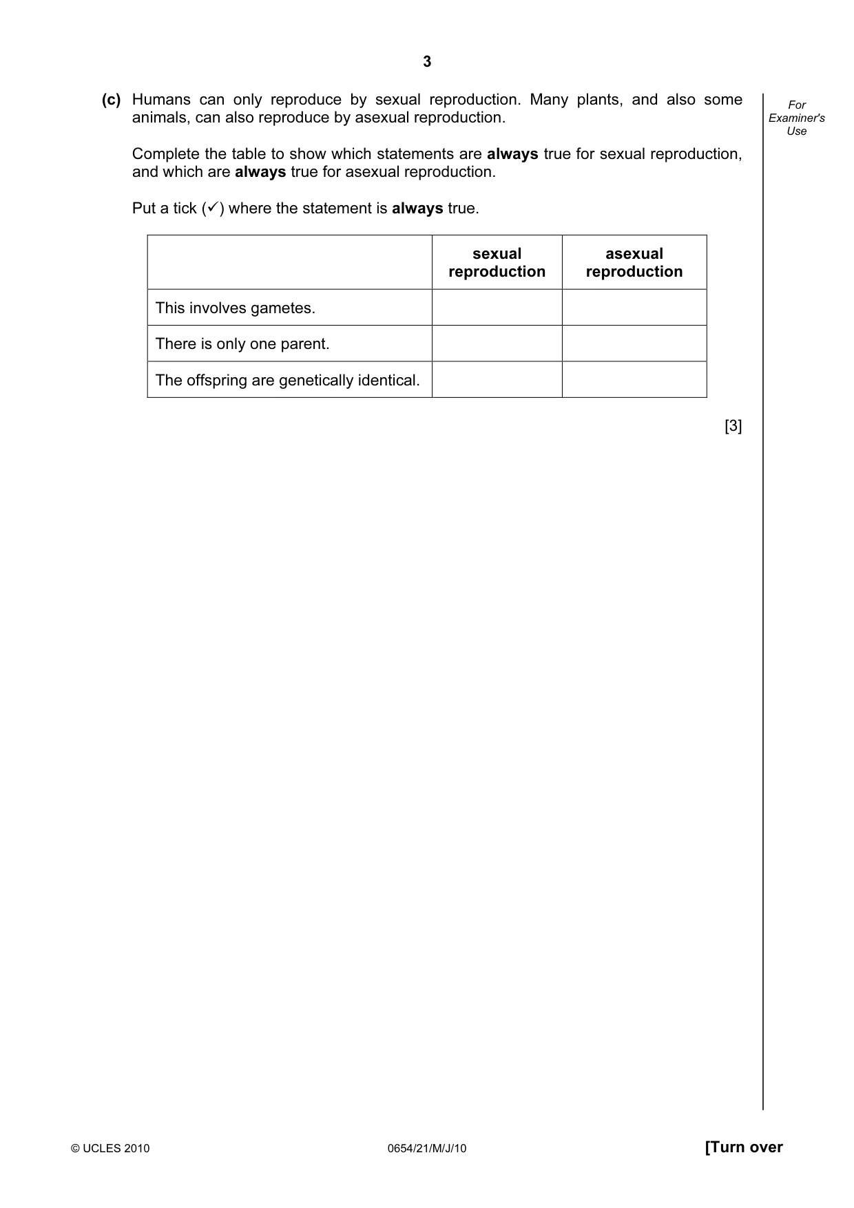Cambridge IGCSE Sciences - Co-ordinated (Double) 0654 2010 May/June Paper 2 · Variant 1 question paper, page 3 of 24