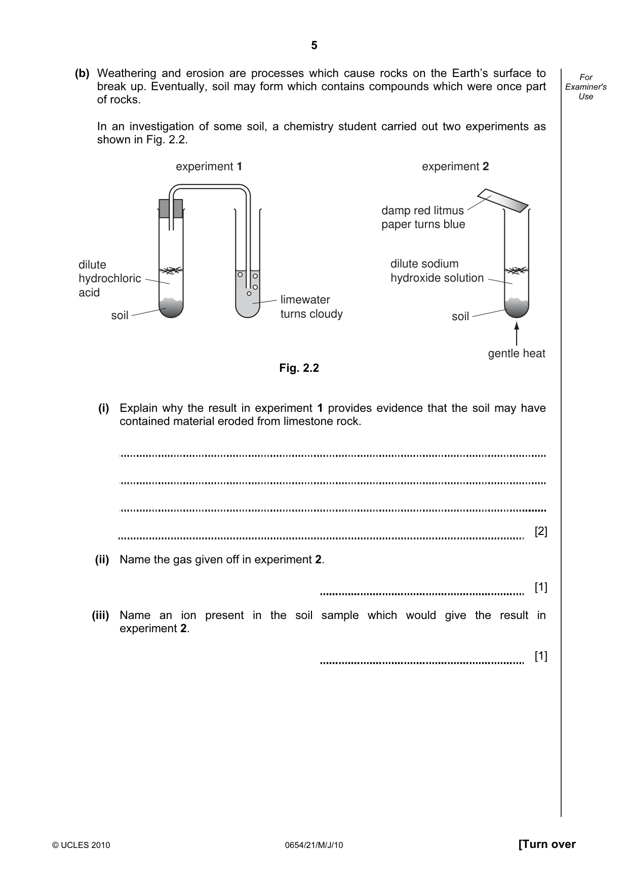 Cambridge IGCSE Sciences - Co-ordinated (Double) 0654 2010 May/June Paper 2 · Variant 1 question paper, page 5 of 24
