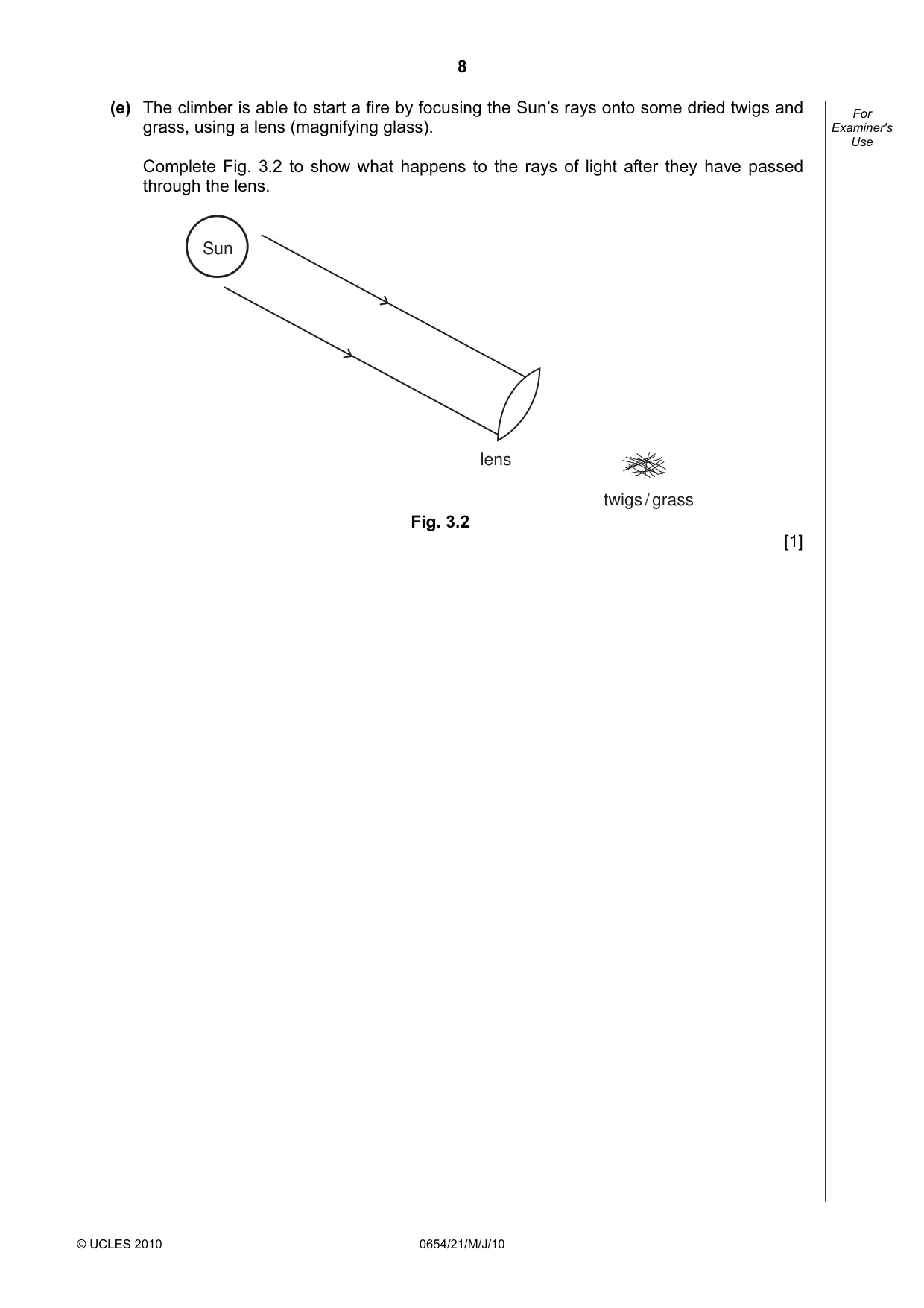Cambridge IGCSE Sciences - Co-ordinated (Double) 0654 2010 May/June Paper 2 · Variant 1 question paper, page 8 of 24
