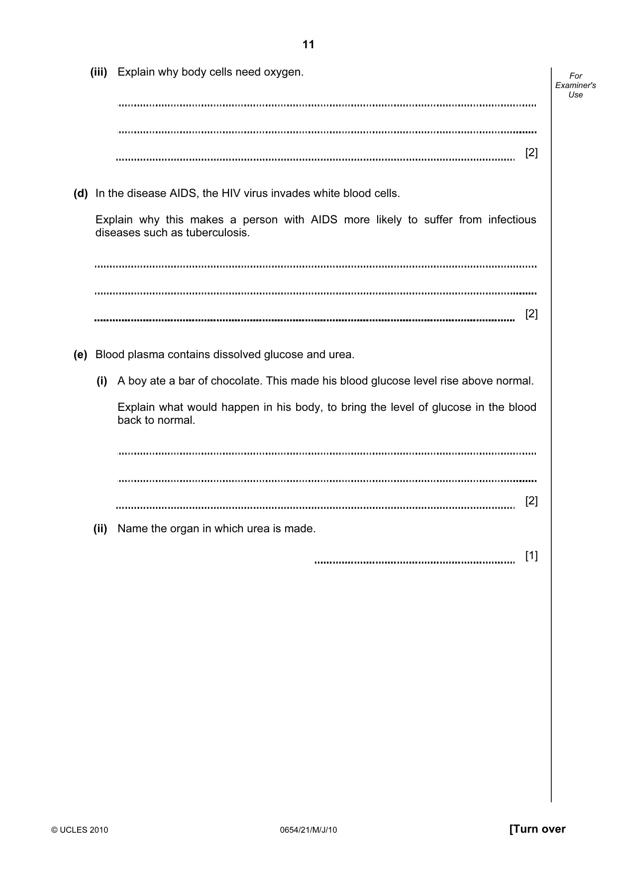 Cambridge IGCSE Sciences - Co-ordinated (Double) 0654 2010 May/June Paper 2 · Variant 1 question paper, page 11 of 24
