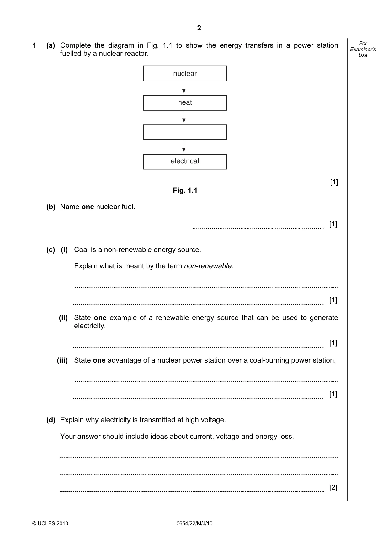 Cambridge IGCSE Sciences - Co-ordinated (Double) 0654 2010 May/June Paper 2 · Variant 2 question paper, page 2 of 24