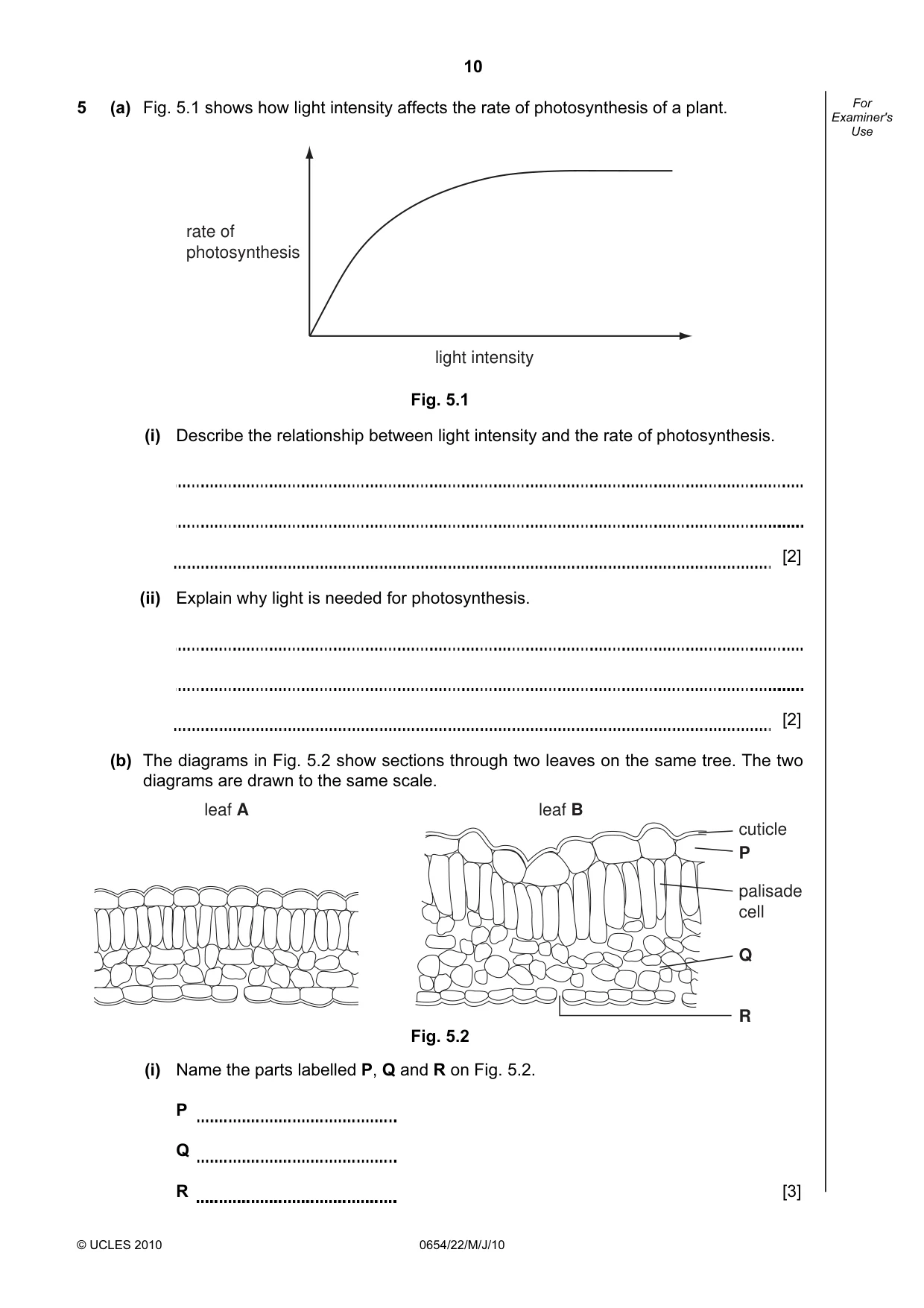 Cambridge IGCSE Sciences - Co-ordinated (Double) 0654 2010 May/June Paper 2 · Variant 2 question paper, page 10 of 24