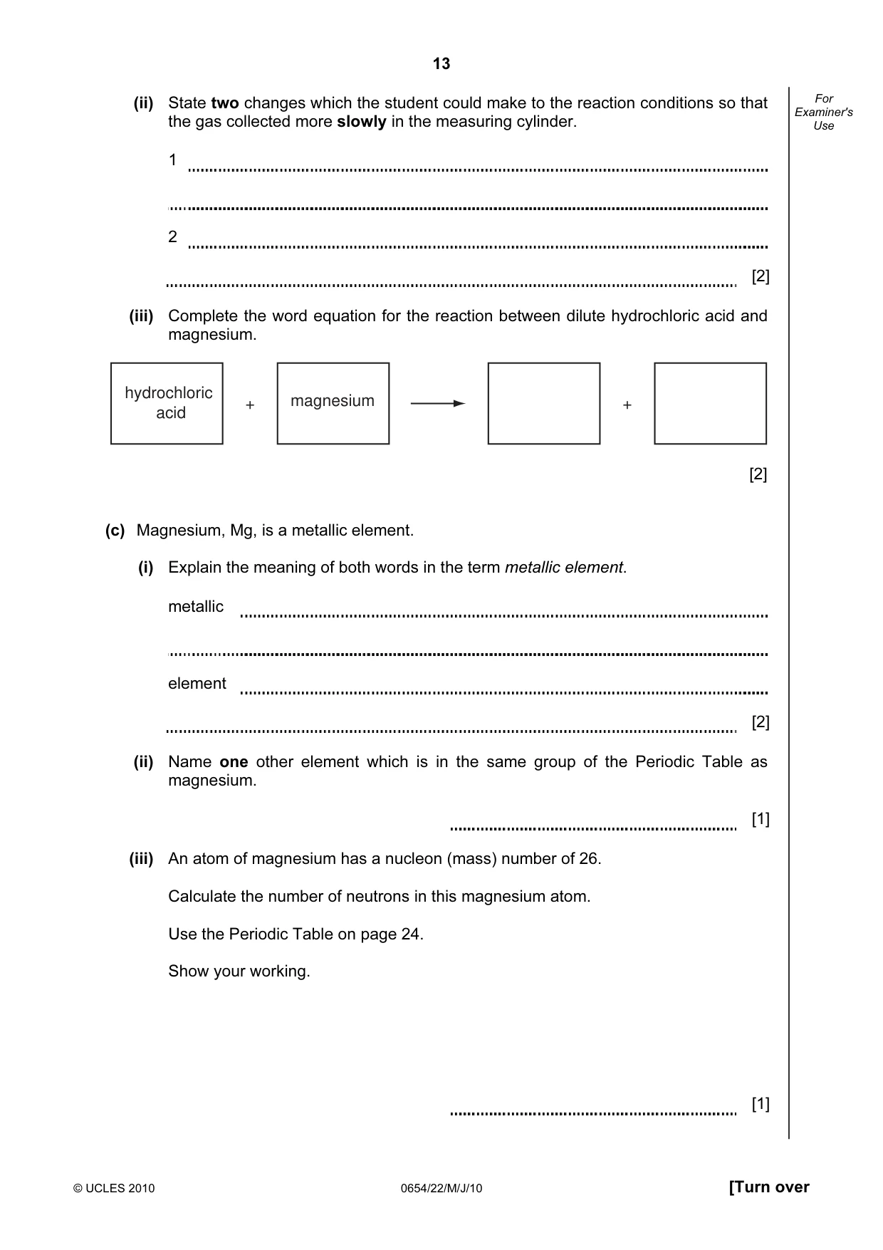 Cambridge IGCSE Sciences - Co-ordinated (Double) 0654 2010 May/June Paper 2 · Variant 2 question paper, page 13 of 24