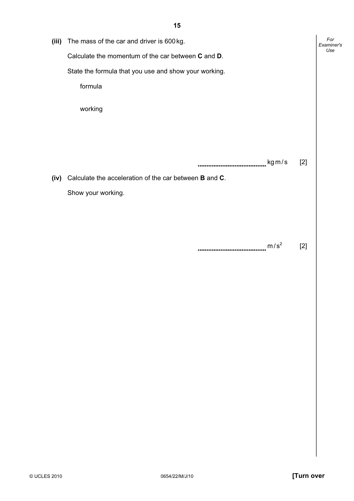 Cambridge IGCSE Sciences - Co-ordinated (Double) 0654 2010 May/June Paper 2 · Variant 2 question paper, page 15 of 24