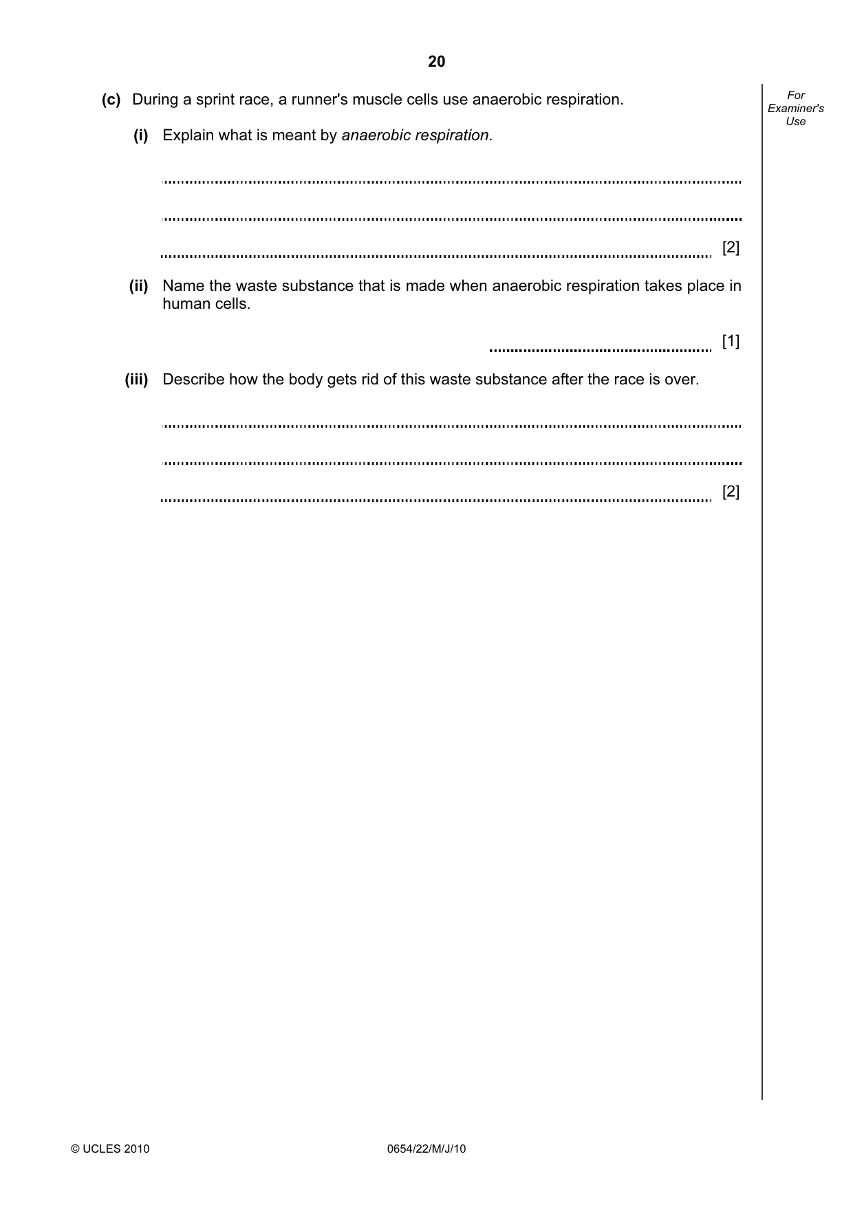 Cambridge IGCSE Sciences - Co-ordinated (Double) 0654 2010 May/June Paper 2 · Variant 2 question paper, page 20 of 24