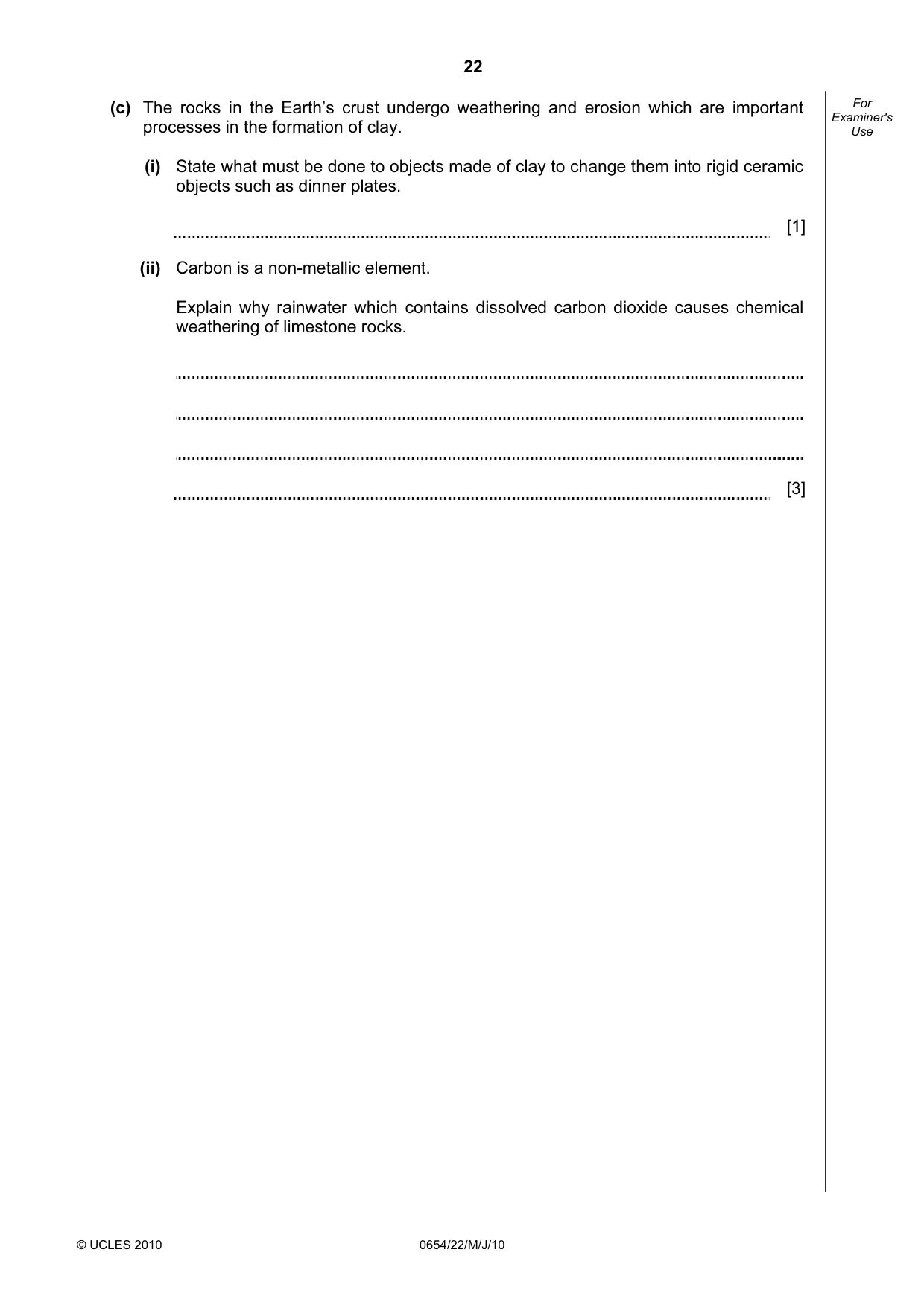 Cambridge IGCSE Sciences - Co-ordinated (Double) 0654 2010 May/June Paper 2 · Variant 2 question paper, page 22 of 24