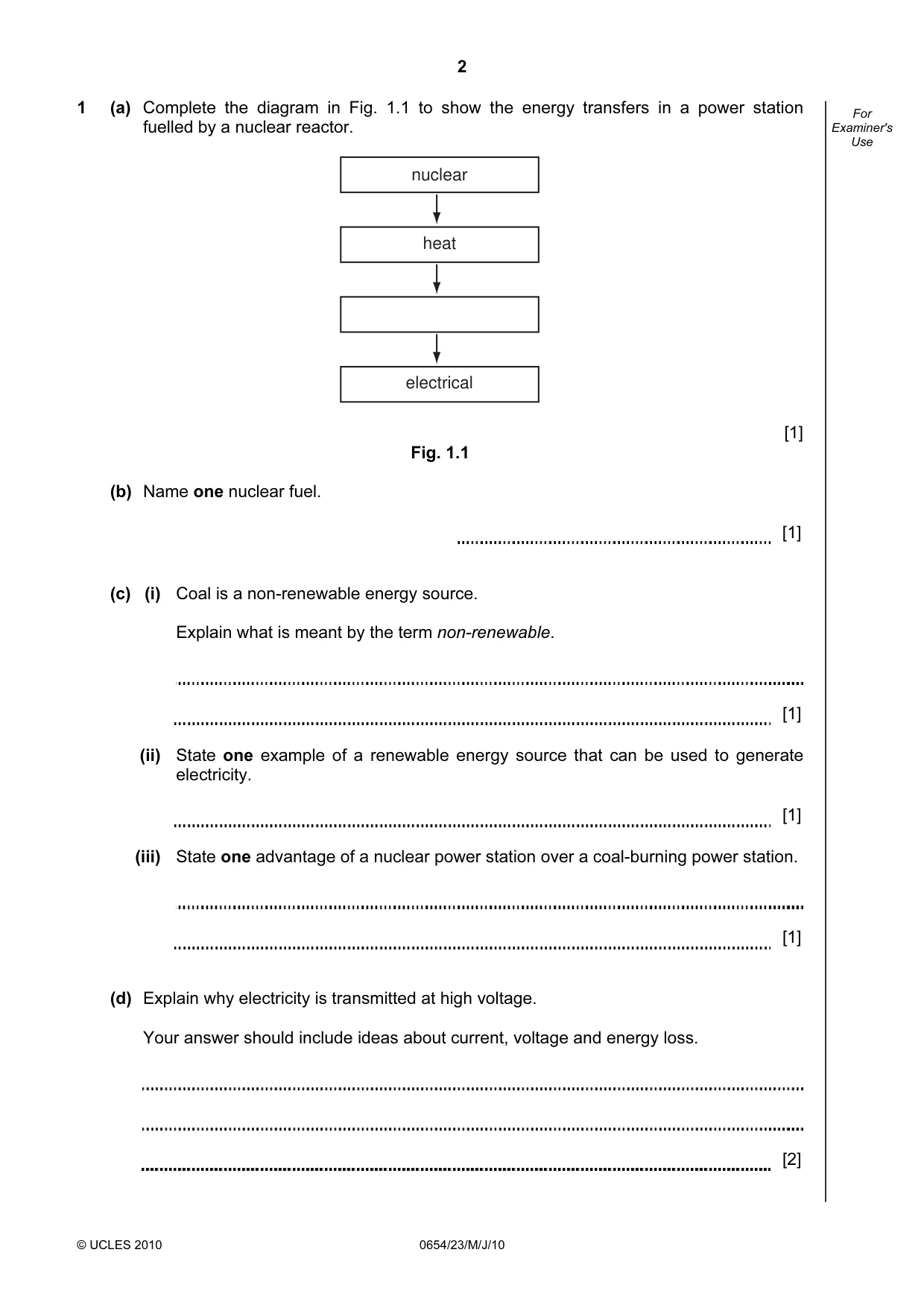 Cambridge IGCSE Sciences - Co-ordinated (Double) 0654 2010 May/June Paper 2 · Variant 3 question paper, page 2 of 24