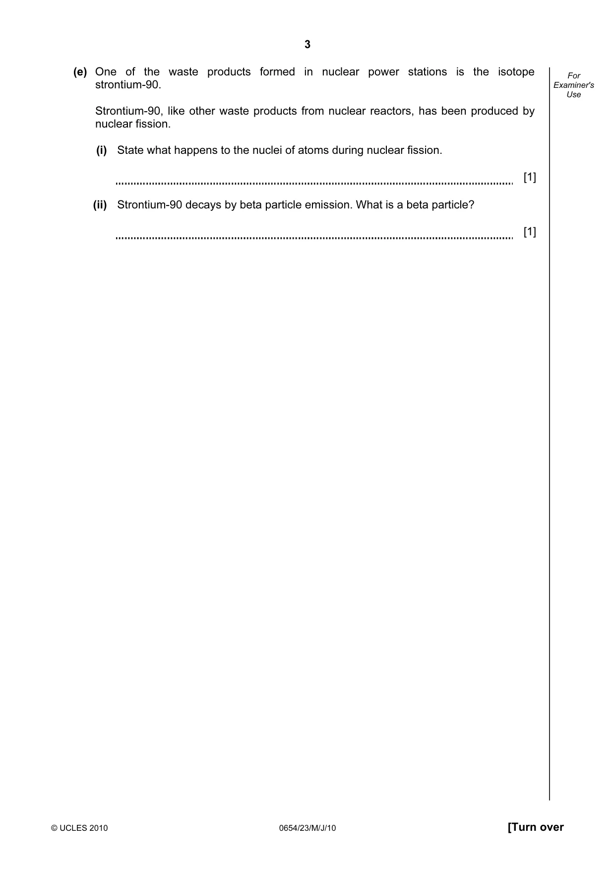 Cambridge IGCSE Sciences - Co-ordinated (Double) 0654 2010 May/June Paper 2 · Variant 3 question paper, page 3 of 24