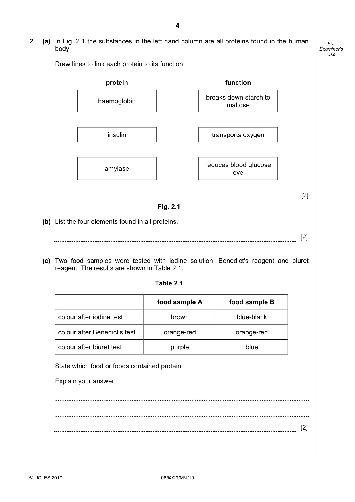 Cambridge IGCSE Sciences - Co-ordinated (Double) 0654 2010 May/June Paper 2 · Variant 3 question paper, page 4 of 24