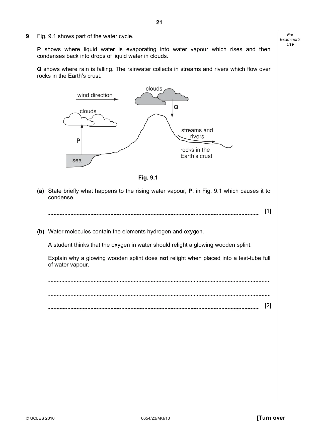 Cambridge IGCSE Sciences - Co-ordinated (Double) 0654 2010 May/June Paper 2 · Variant 3 question paper, page 21 of 24