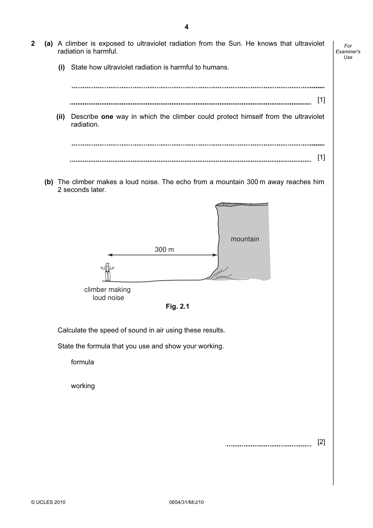 Cambridge IGCSE Sciences - Co-ordinated (Double) 0654 2010 May/June Paper 3 · Variant 1 question paper, page 4 of 24