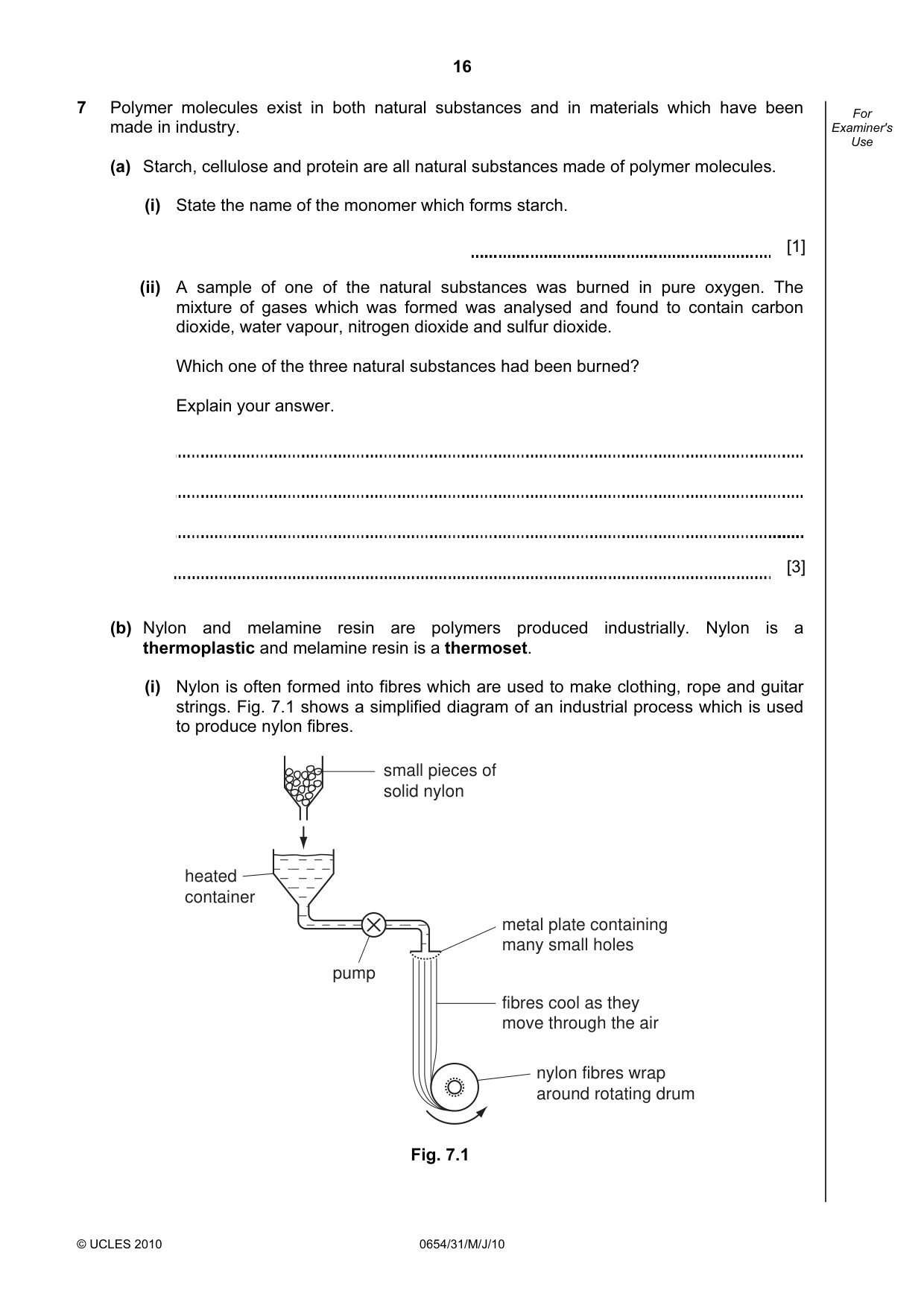 Cambridge IGCSE Sciences - Co-ordinated (Double) 0654 2010 May/June Paper 3 · Variant 1 question paper, page 16 of 24