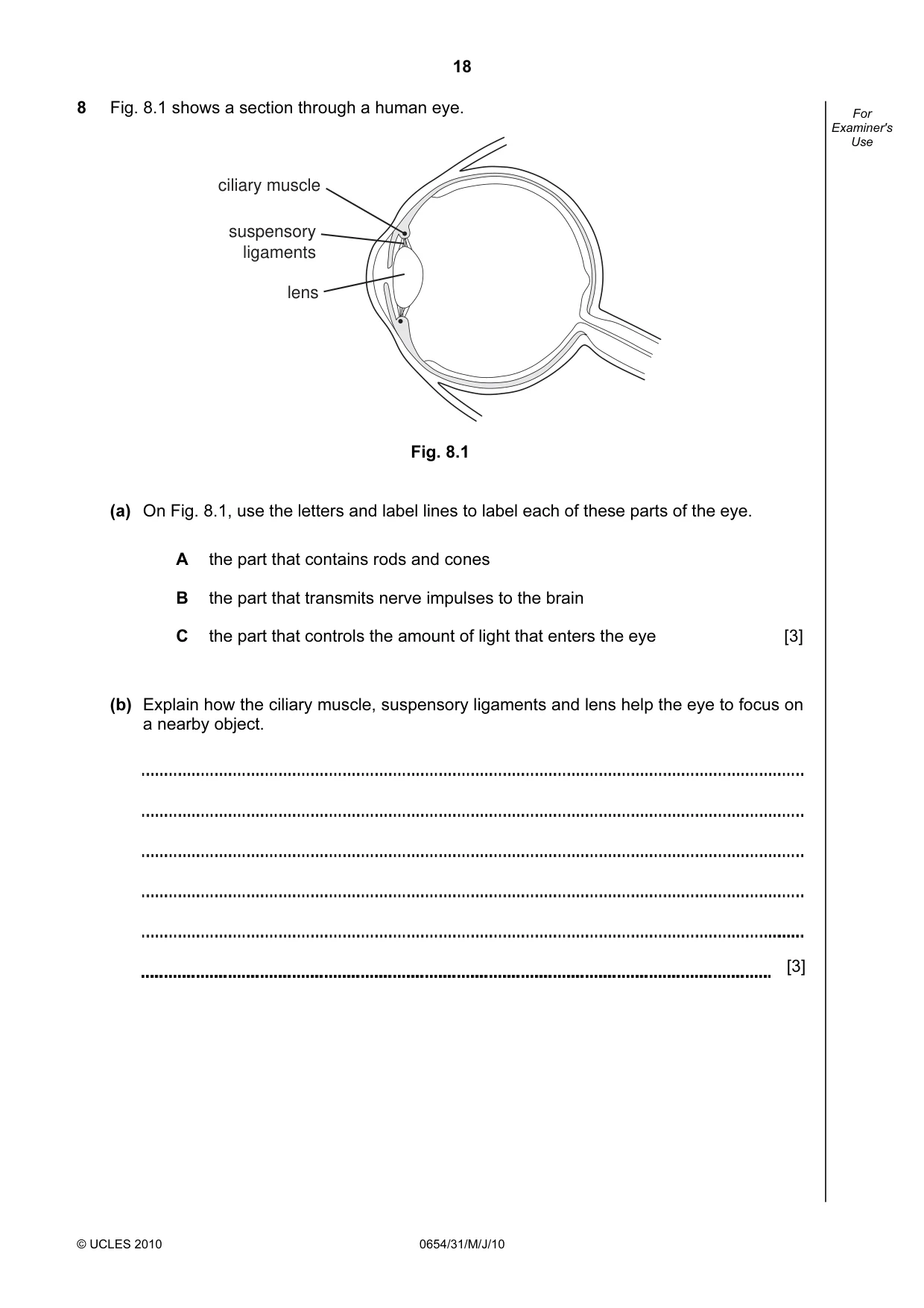 Cambridge IGCSE Sciences - Co-ordinated (Double) 0654 2010 May/June Paper 3 · Variant 1 question paper, page 18 of 24