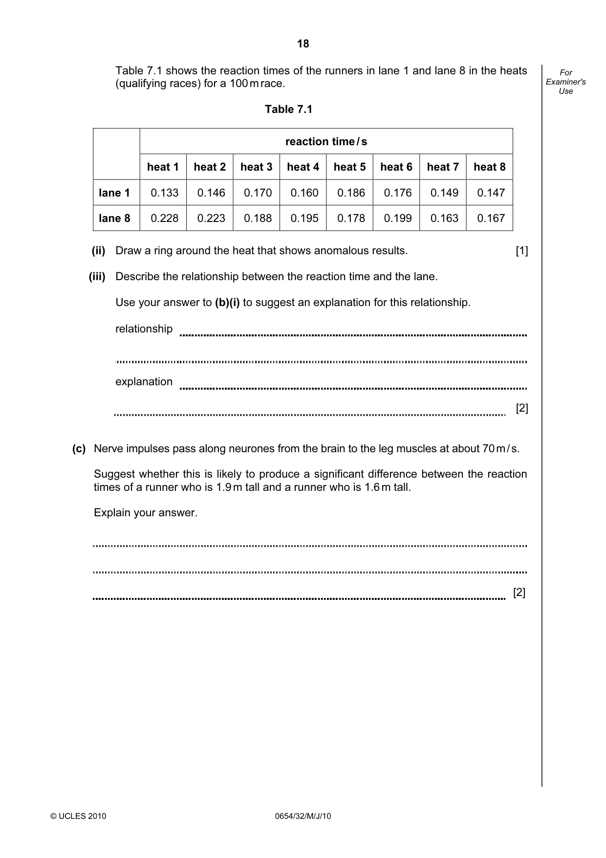 Cambridge IGCSE Sciences - Co-ordinated (Double) 0654 2010 May/June Paper 3 · Variant 2 question paper, page 18 of 24