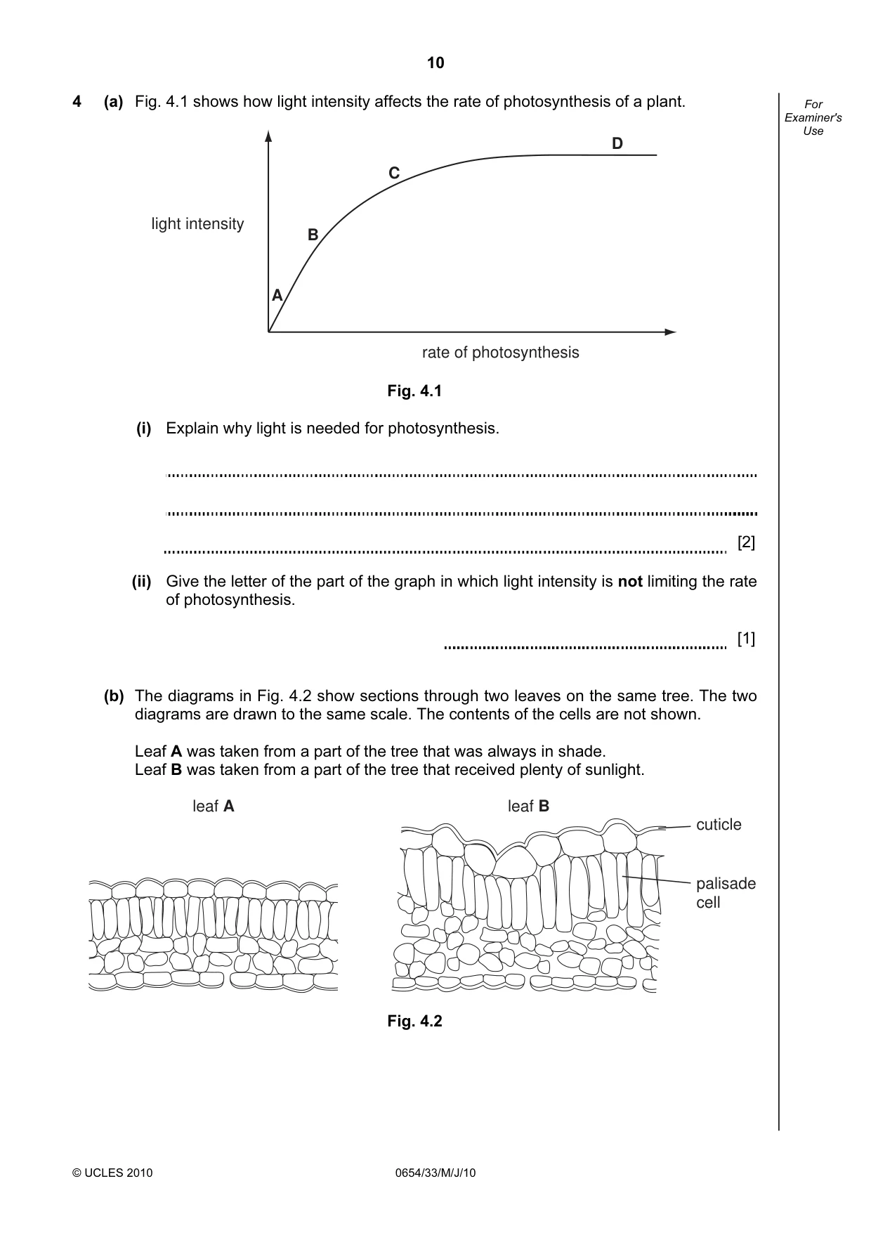 Cambridge IGCSE Sciences - Co-ordinated (Double) 0654 2010 May/June Paper 3 · Variant 3 question paper, page 10 of 24
