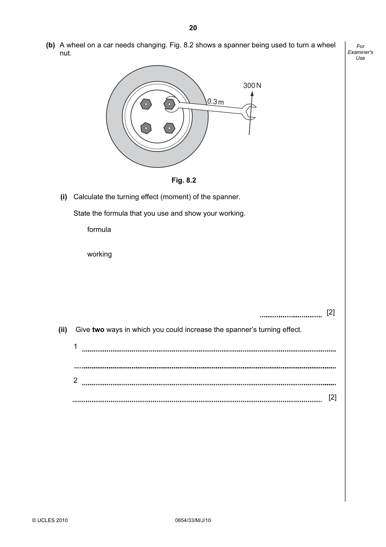 Cambridge IGCSE Sciences - Co-ordinated (Double) 0654 2010 May/June Paper 3 · Variant 3 question paper, page 20 of 24