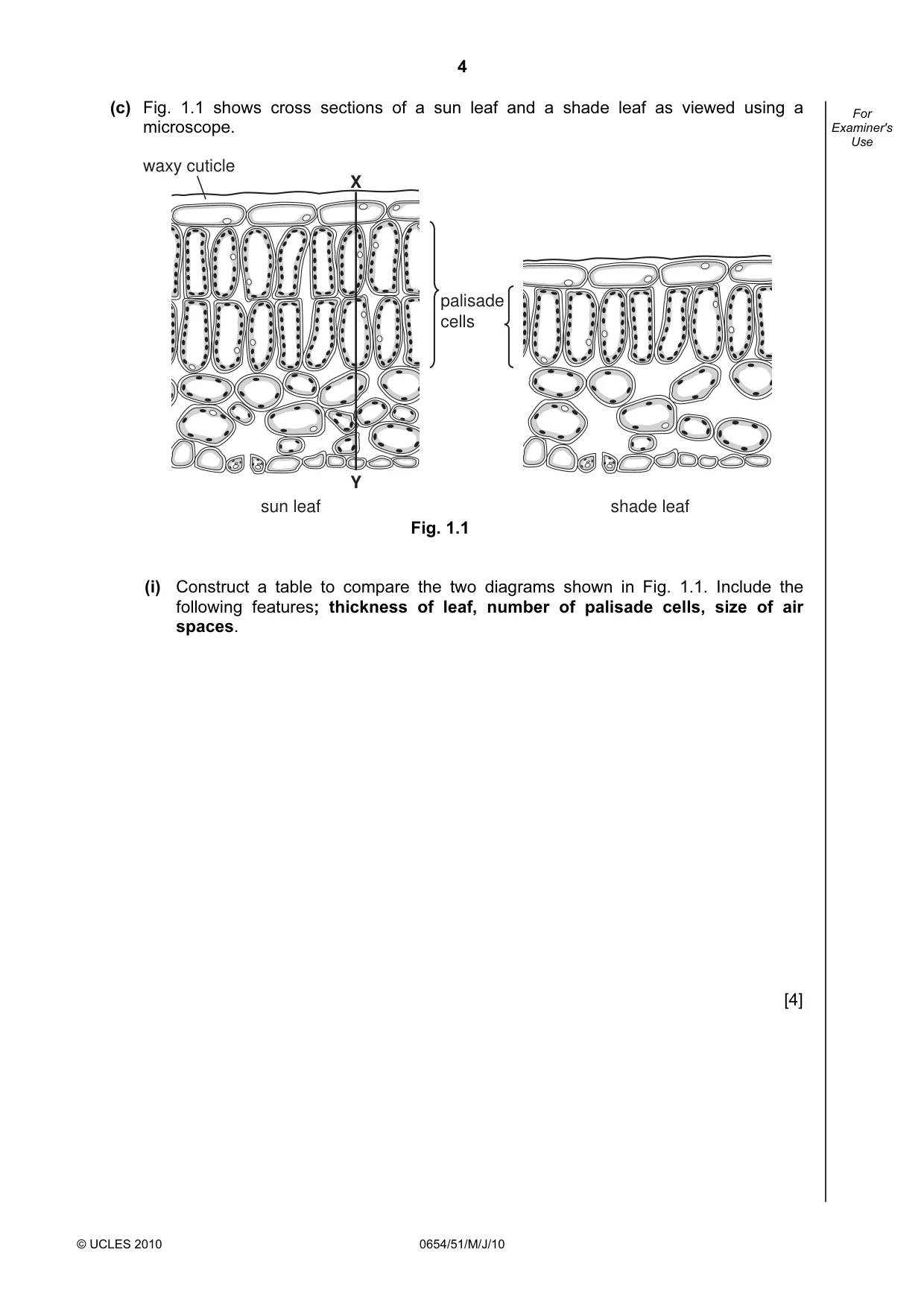 Cambridge IGCSE Sciences - Co-ordinated (Double) 0654 2010 May/June Paper 5 · Variant 1 question paper, page 4 of 12