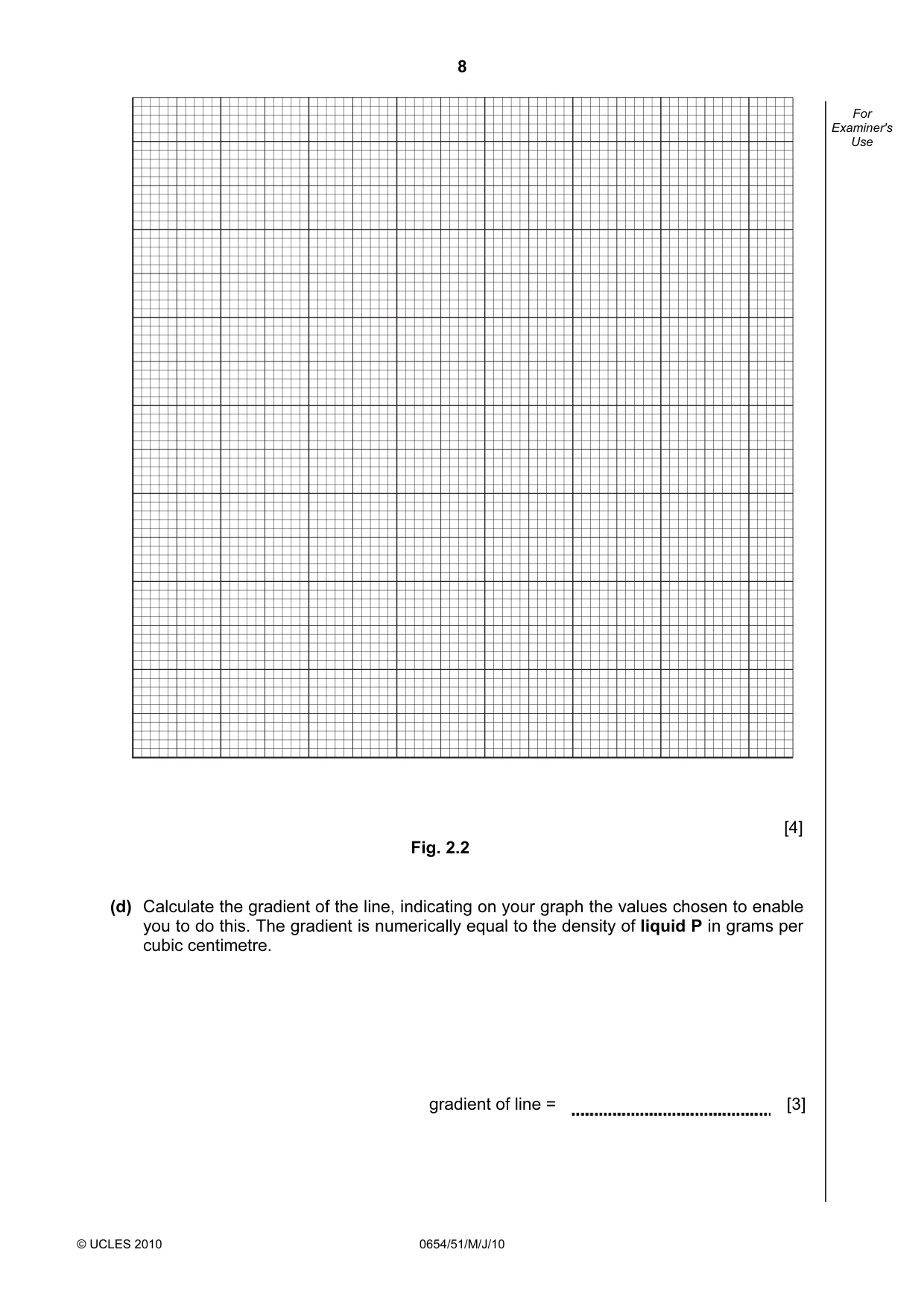 Cambridge IGCSE Sciences - Co-ordinated (Double) 0654 2010 May/June Paper 5 · Variant 1 question paper, page 8 of 12