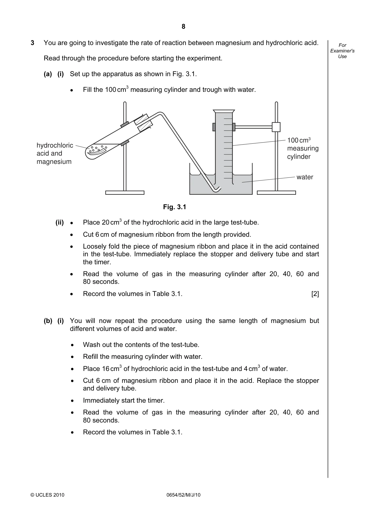 Cambridge IGCSE Sciences - Co-ordinated (Double) 0654 2010 May/June Paper 5 · Variant 2 question paper, page 8 of 12