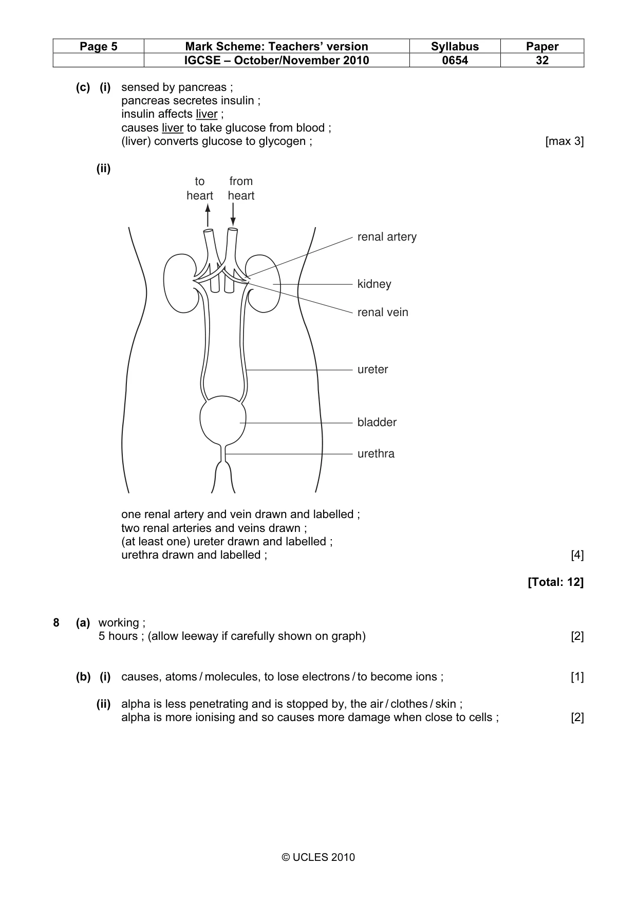 Mark scheme, page 5 of 7
