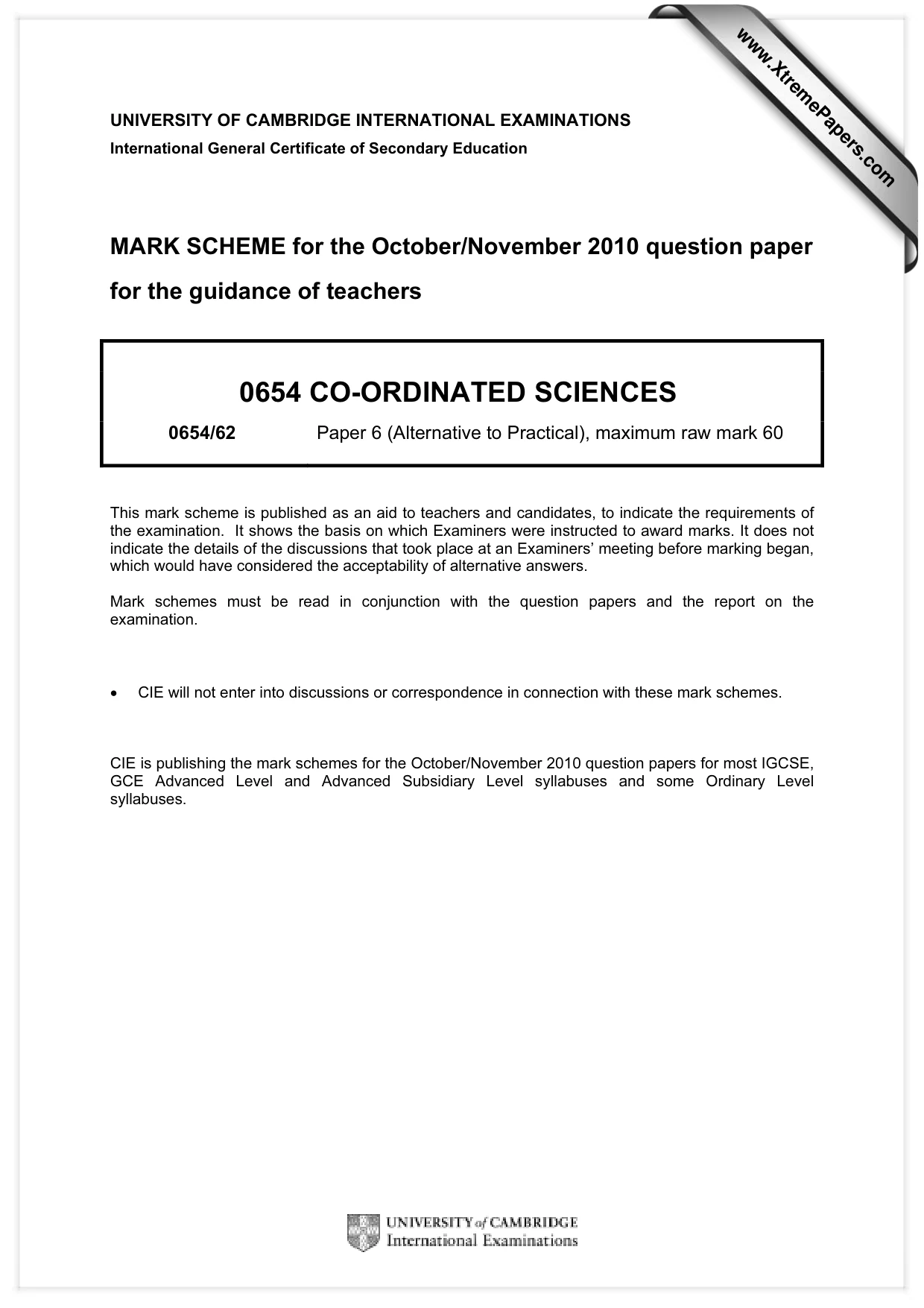 Mark scheme, page 1 of 5