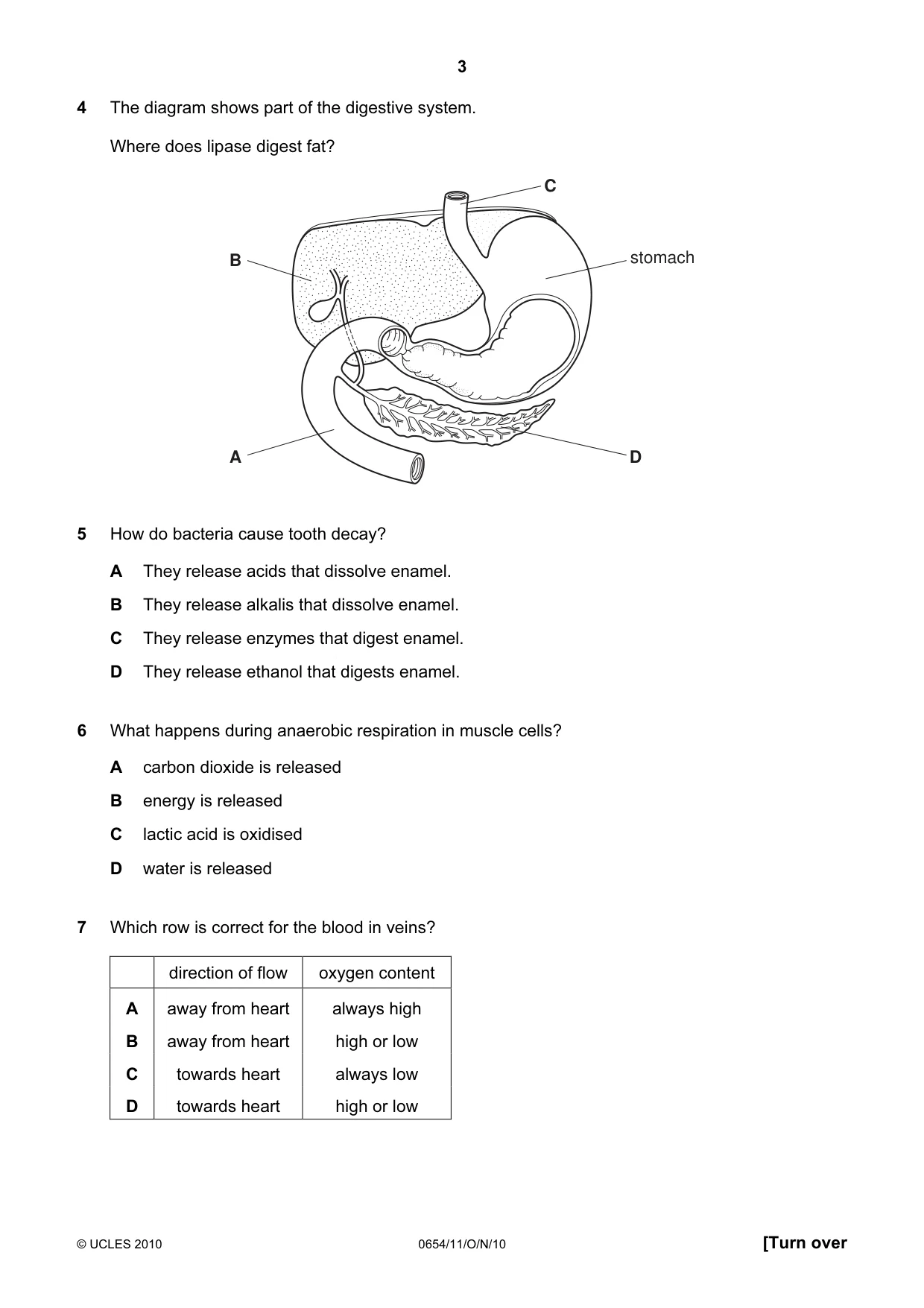 Cambridge IGCSE Sciences - Co-ordinated (Double) 0654 2010 Oct/Nov Paper 1 · Variant 1 question paper, page 3 of 20