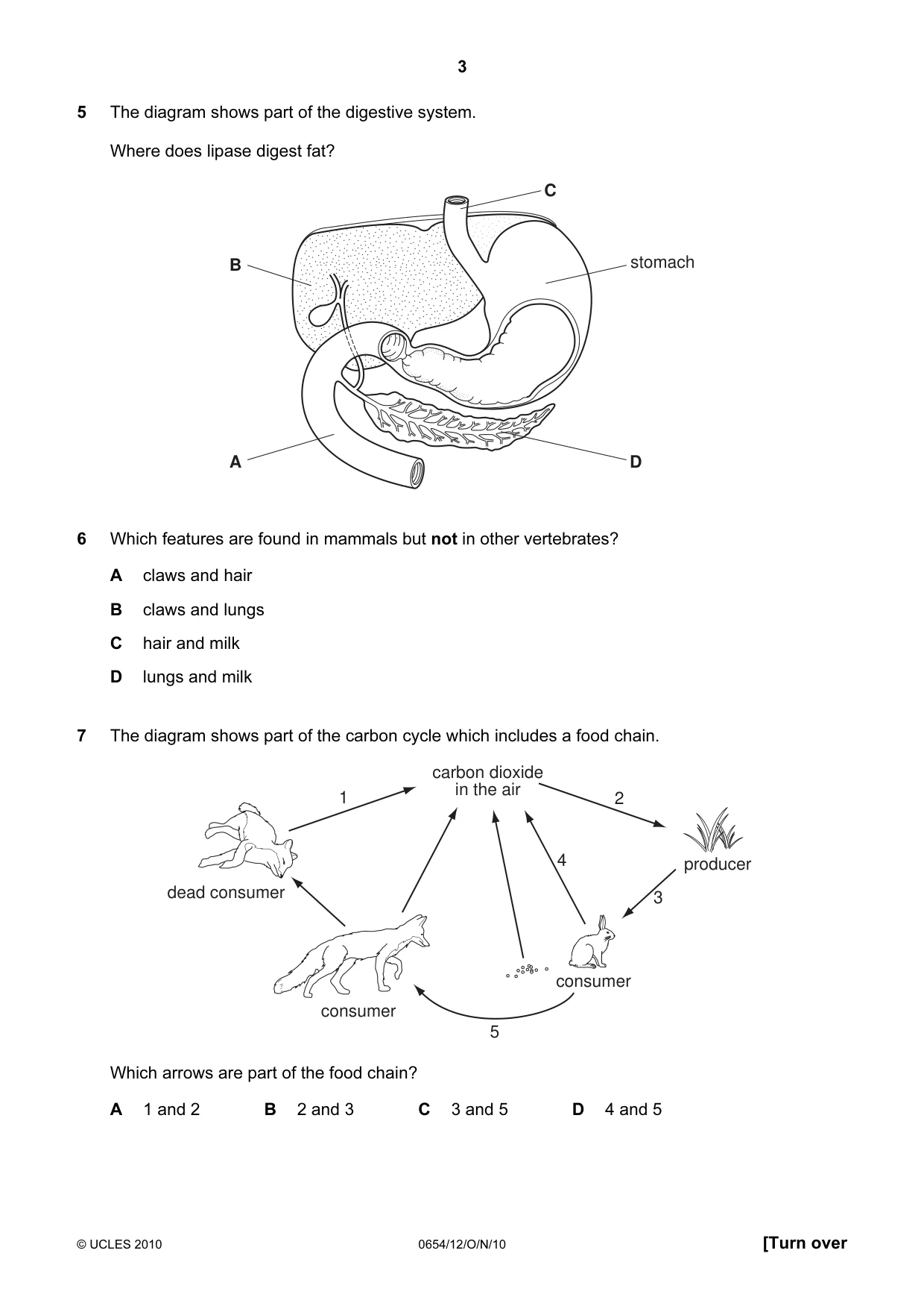 Cambridge IGCSE Sciences - Co-ordinated (Double) 0654 2010 Oct/Nov Paper 1 · Variant 2 question paper, page 3 of 20
