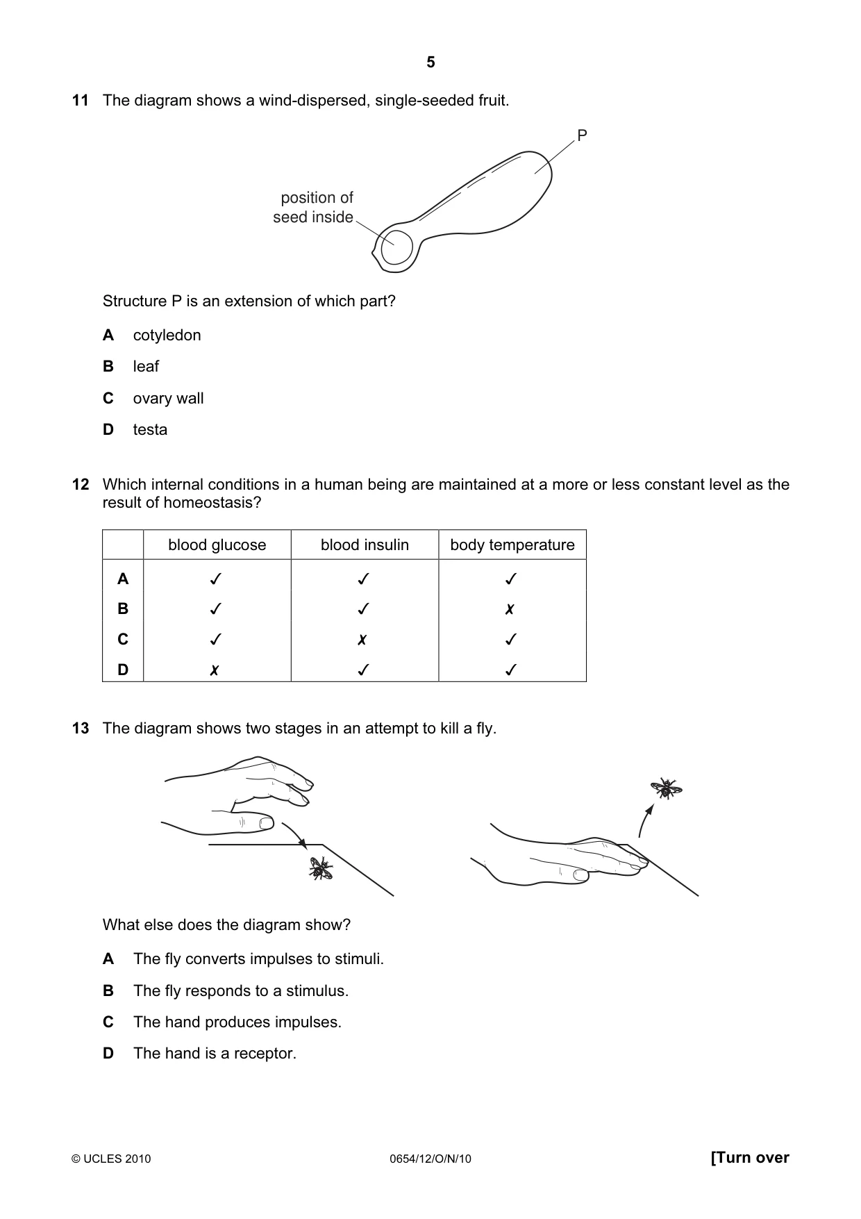Cambridge IGCSE Sciences - Co-ordinated (Double) 0654 2010 Oct/Nov Paper 1 · Variant 2 question paper, page 5 of 20