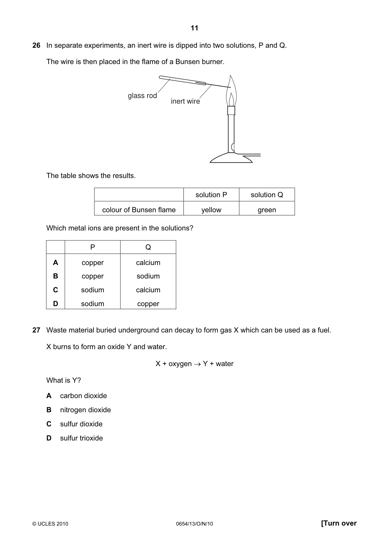 Cambridge IGCSE Sciences - Co-ordinated (Double) 0654 2010 Oct/Nov Paper 1 · Variant 3 question paper, page 11 of 20