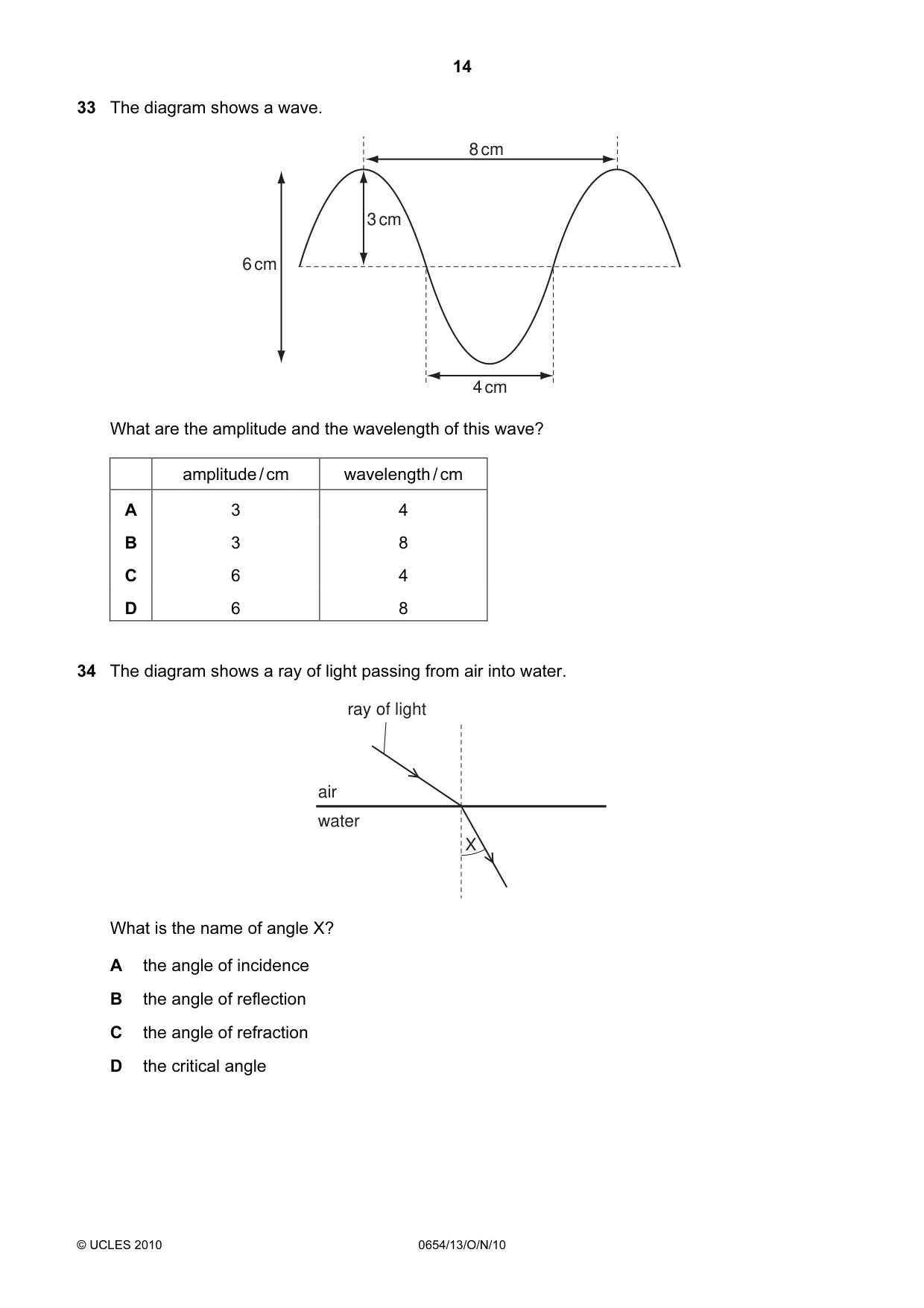Cambridge IGCSE Sciences - Co-ordinated (Double) 0654 2010 Oct/Nov Paper 1 · Variant 3 question paper, page 14 of 20