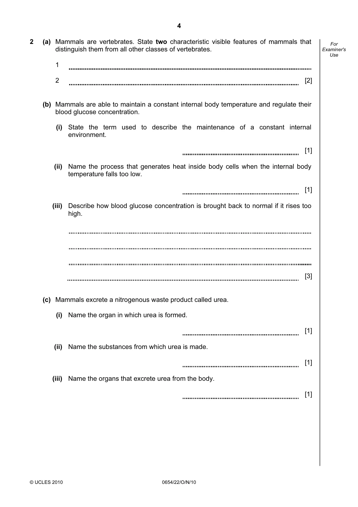 Cambridge IGCSE Sciences - Co-ordinated (Double) 0654 2010 Oct/Nov Paper 2 · Variant 2 question paper, page 4 of 24