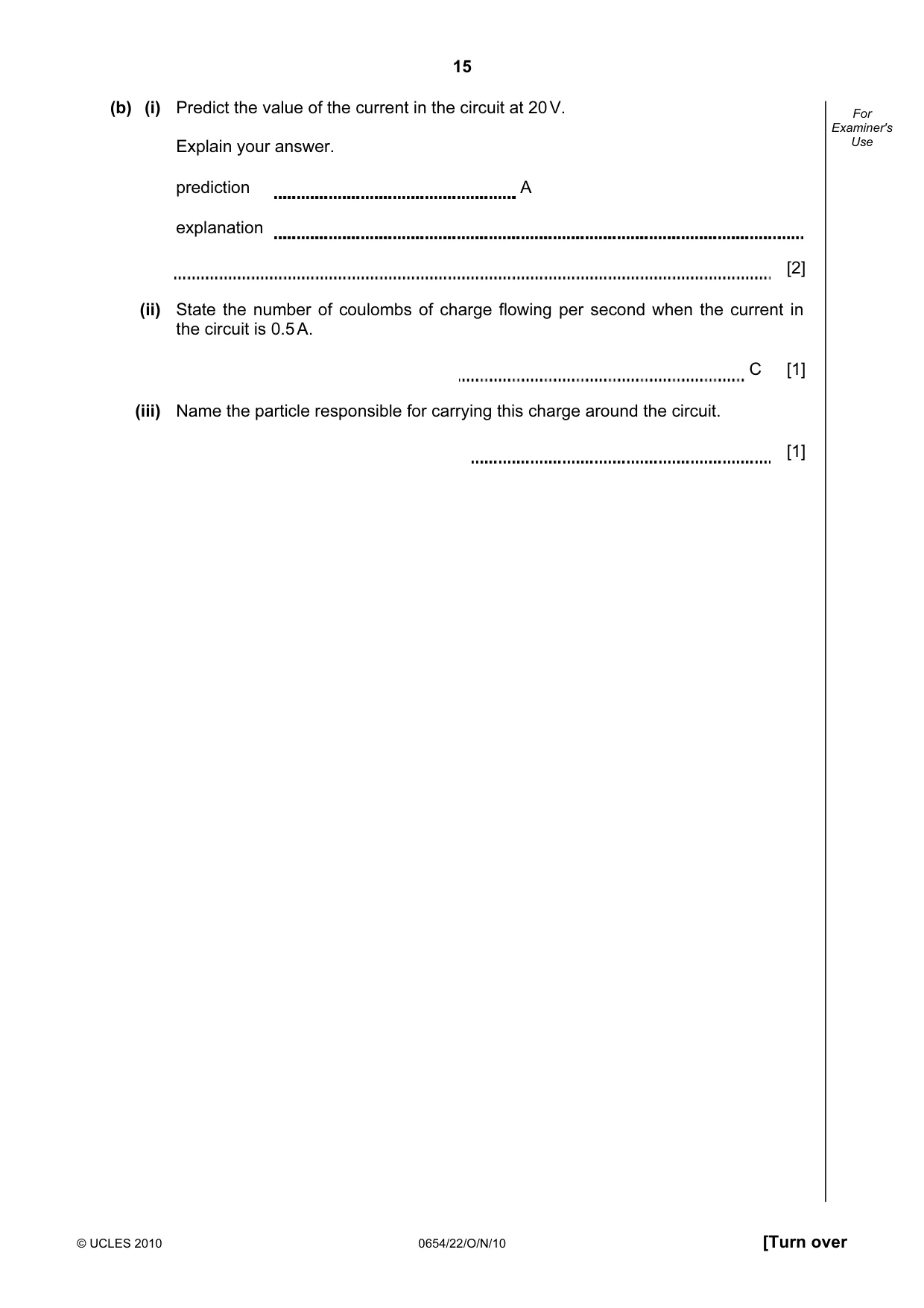 Cambridge IGCSE Sciences - Co-ordinated (Double) 0654 2010 Oct/Nov Paper 2 · Variant 2 question paper, page 15 of 24