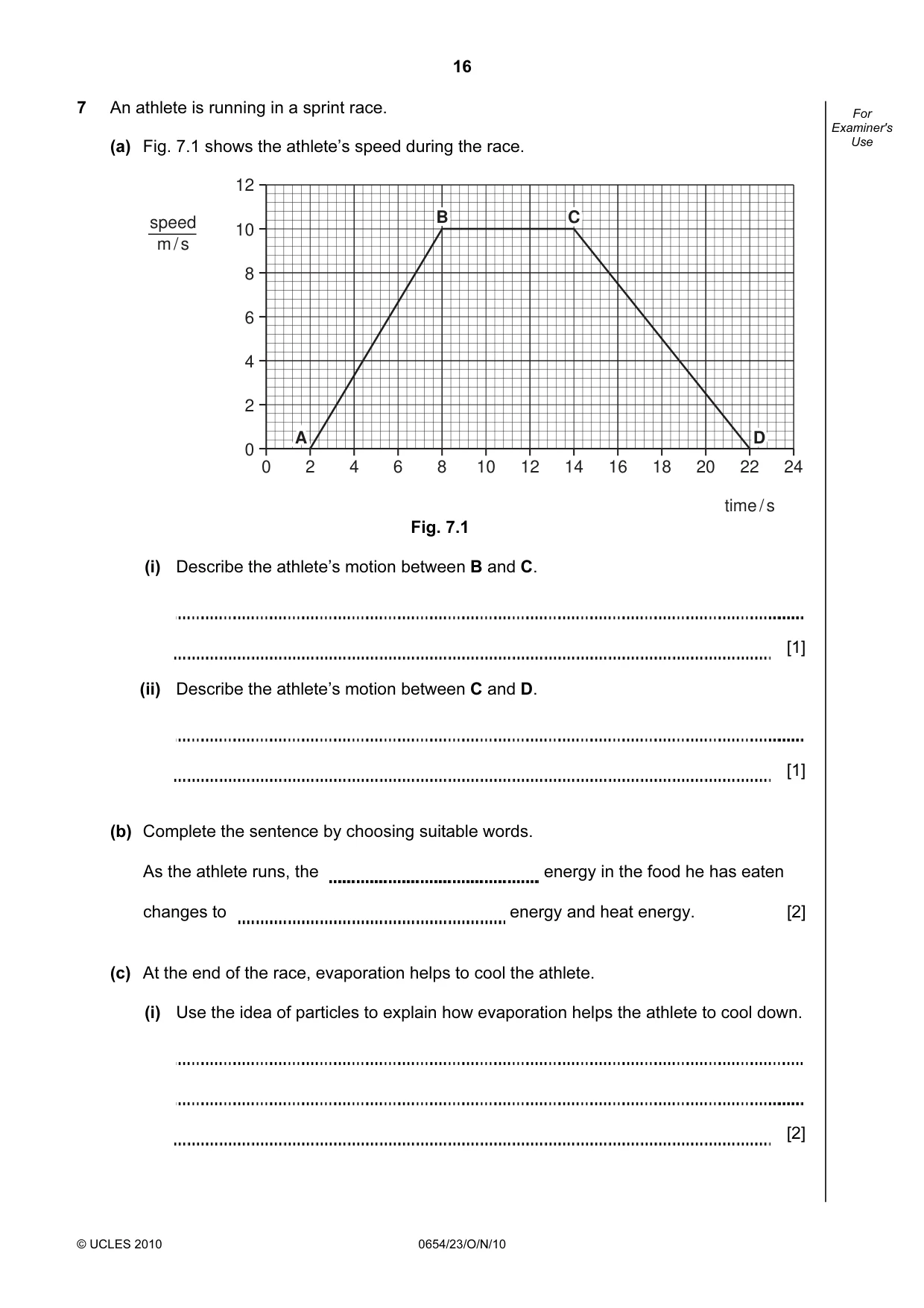 Cambridge IGCSE Sciences - Co-ordinated (Double) 0654 2010 Oct/Nov Paper 2 · Variant 3 question paper, page 16 of 24