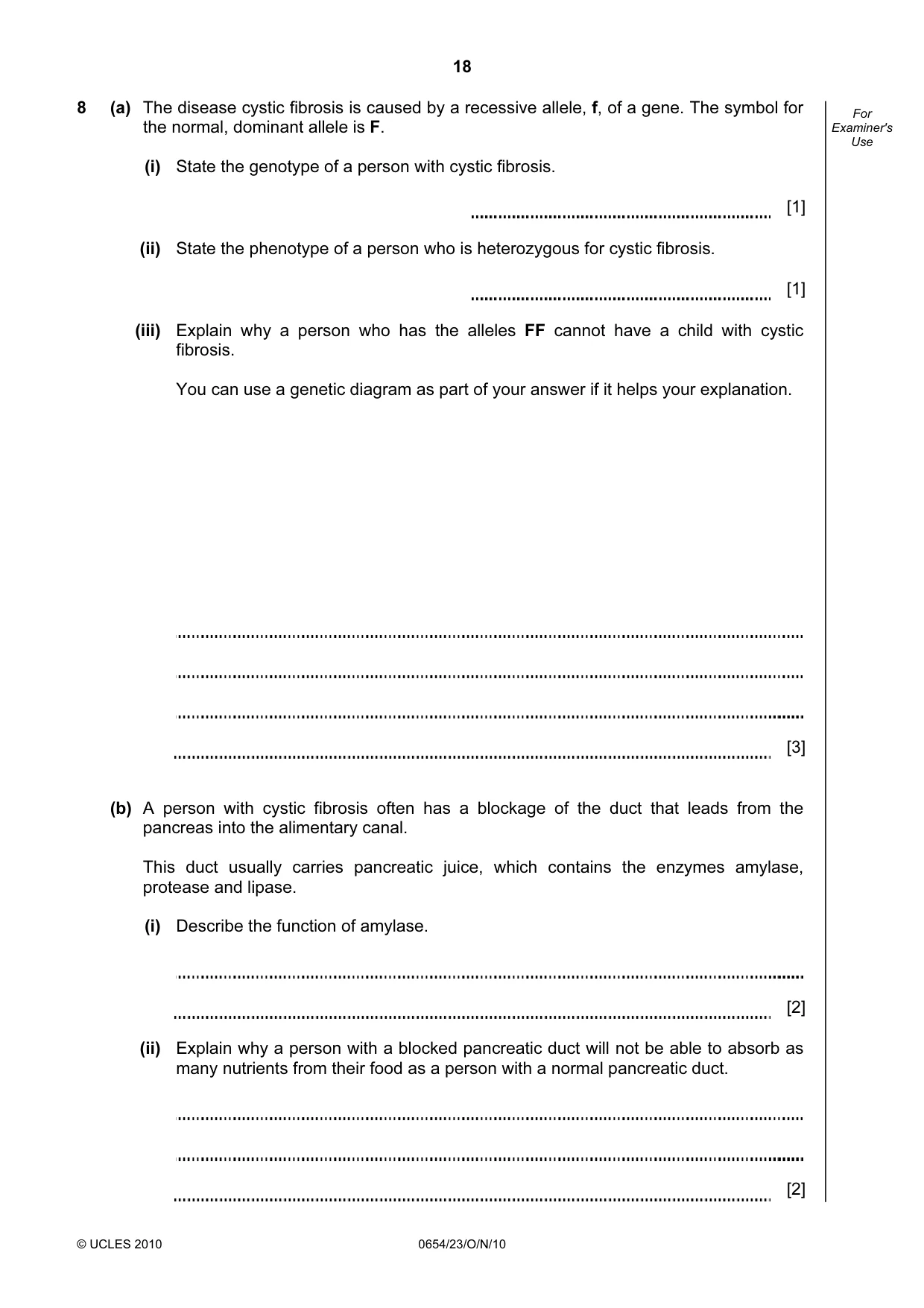 Cambridge IGCSE Sciences - Co-ordinated (Double) 0654 2010 Oct/Nov Paper 2 · Variant 3 question paper, page 18 of 24