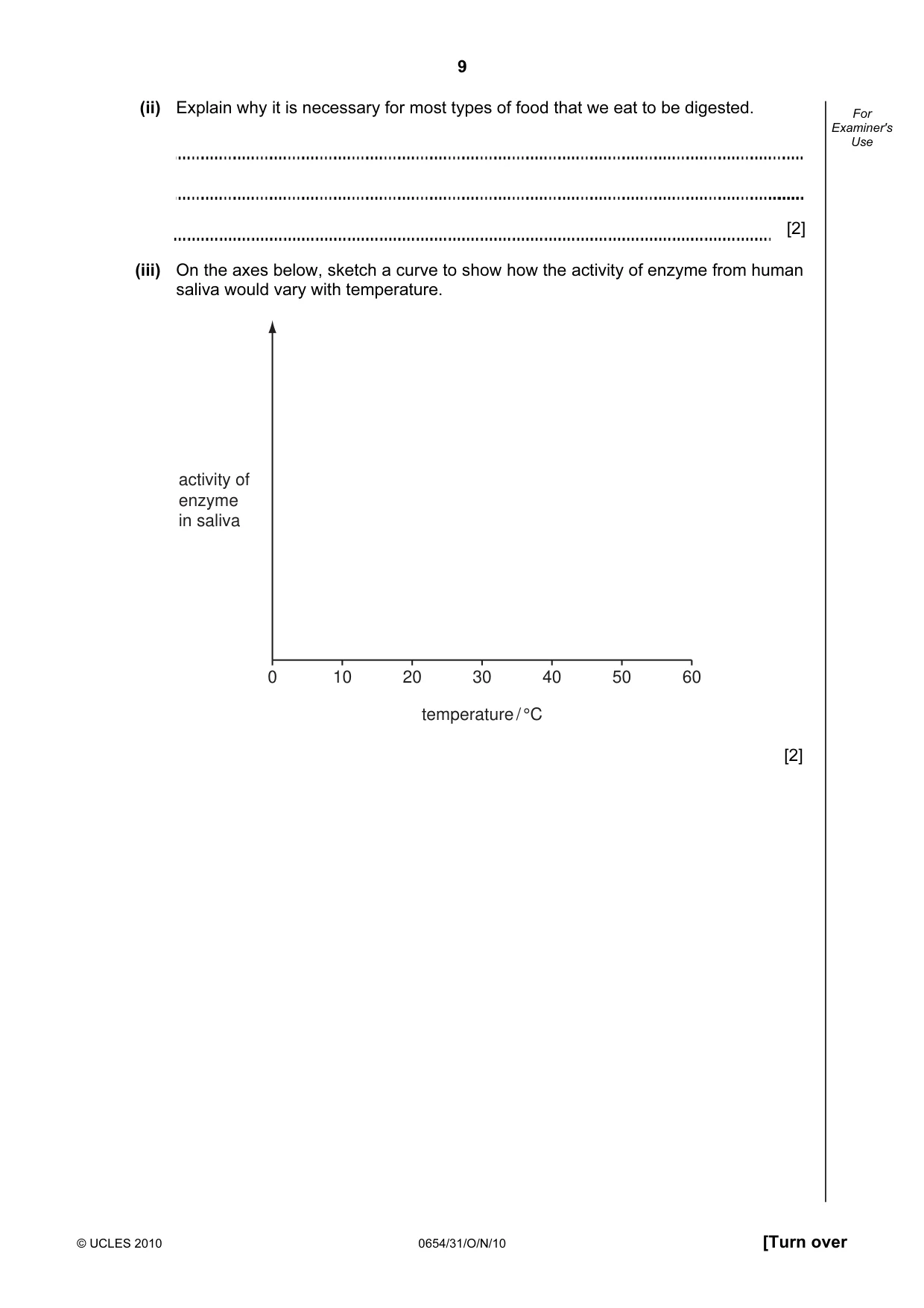 Cambridge IGCSE Sciences - Co-ordinated (Double) 0654 2010 Oct/Nov Paper 3 · Variant 1 question paper, page 9 of 28