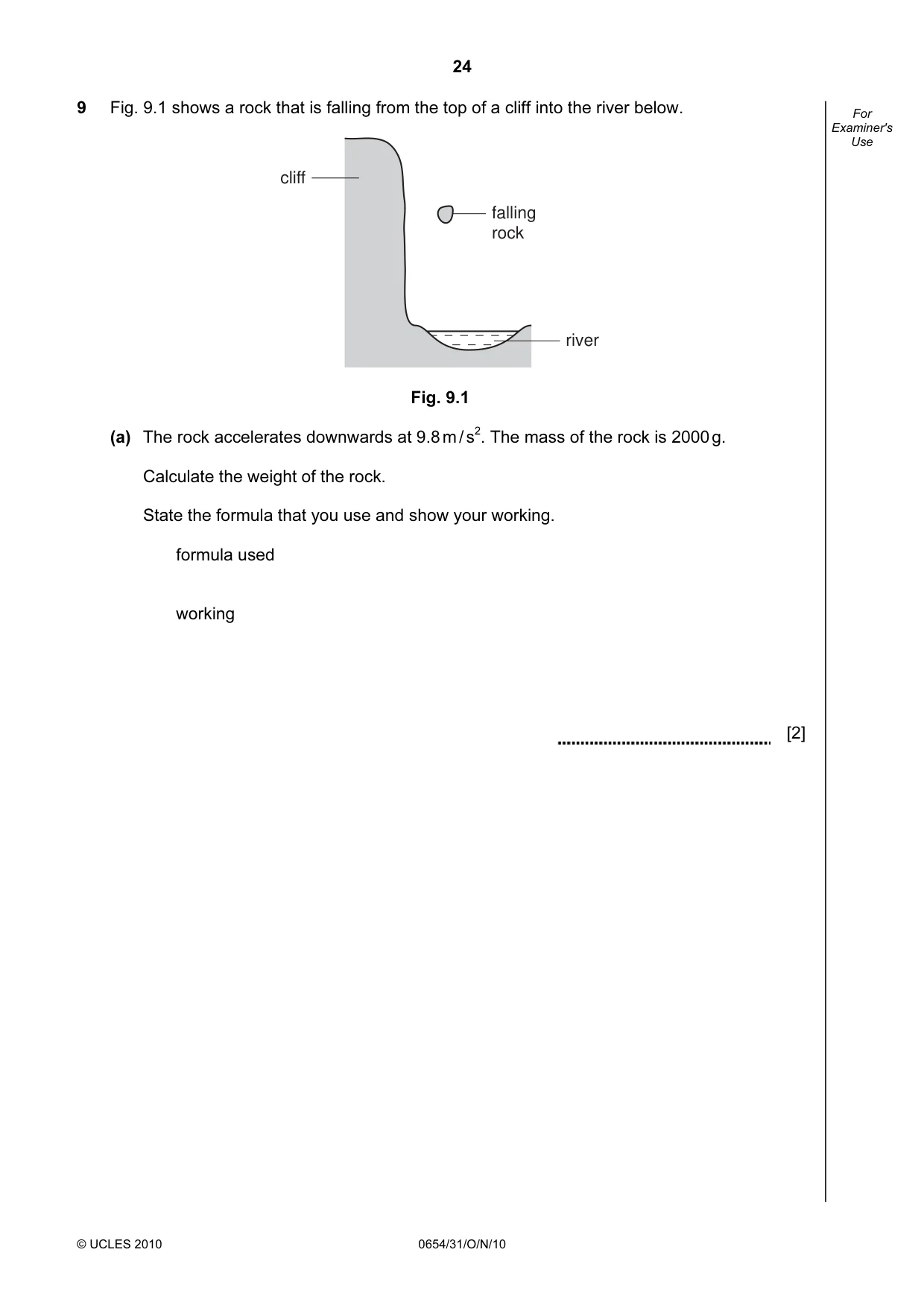 Cambridge IGCSE Sciences - Co-ordinated (Double) 0654 2010 Oct/Nov Paper 3 · Variant 1 question paper, page 24 of 28