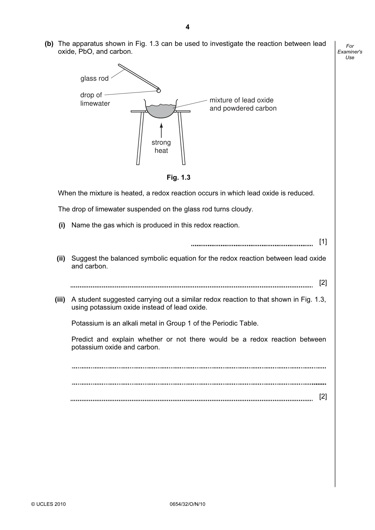 Cambridge IGCSE Sciences - Co-ordinated (Double) 0654 2010 Oct/Nov Paper 3 · Variant 2 question paper, page 4 of 28