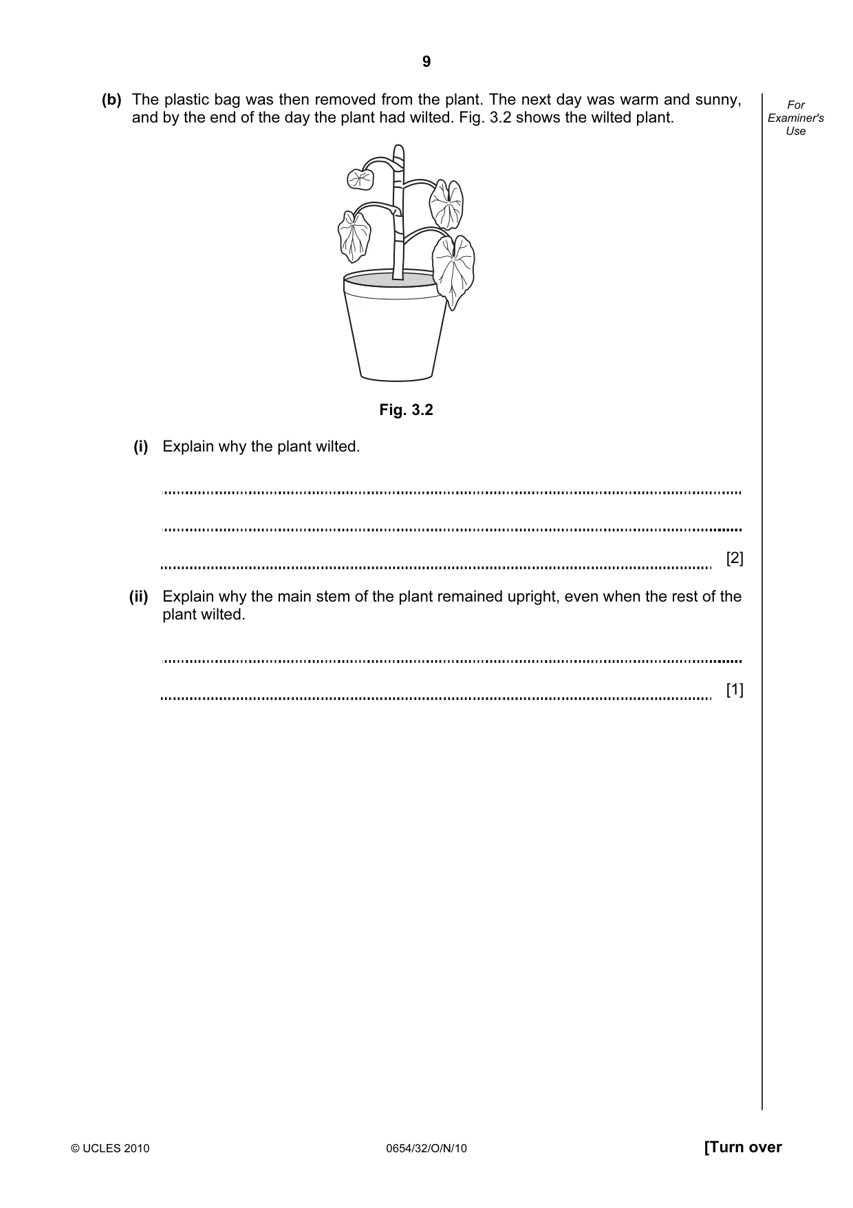 Cambridge IGCSE Sciences - Co-ordinated (Double) 0654 2010 Oct/Nov Paper 3 · Variant 2 question paper, page 9 of 28